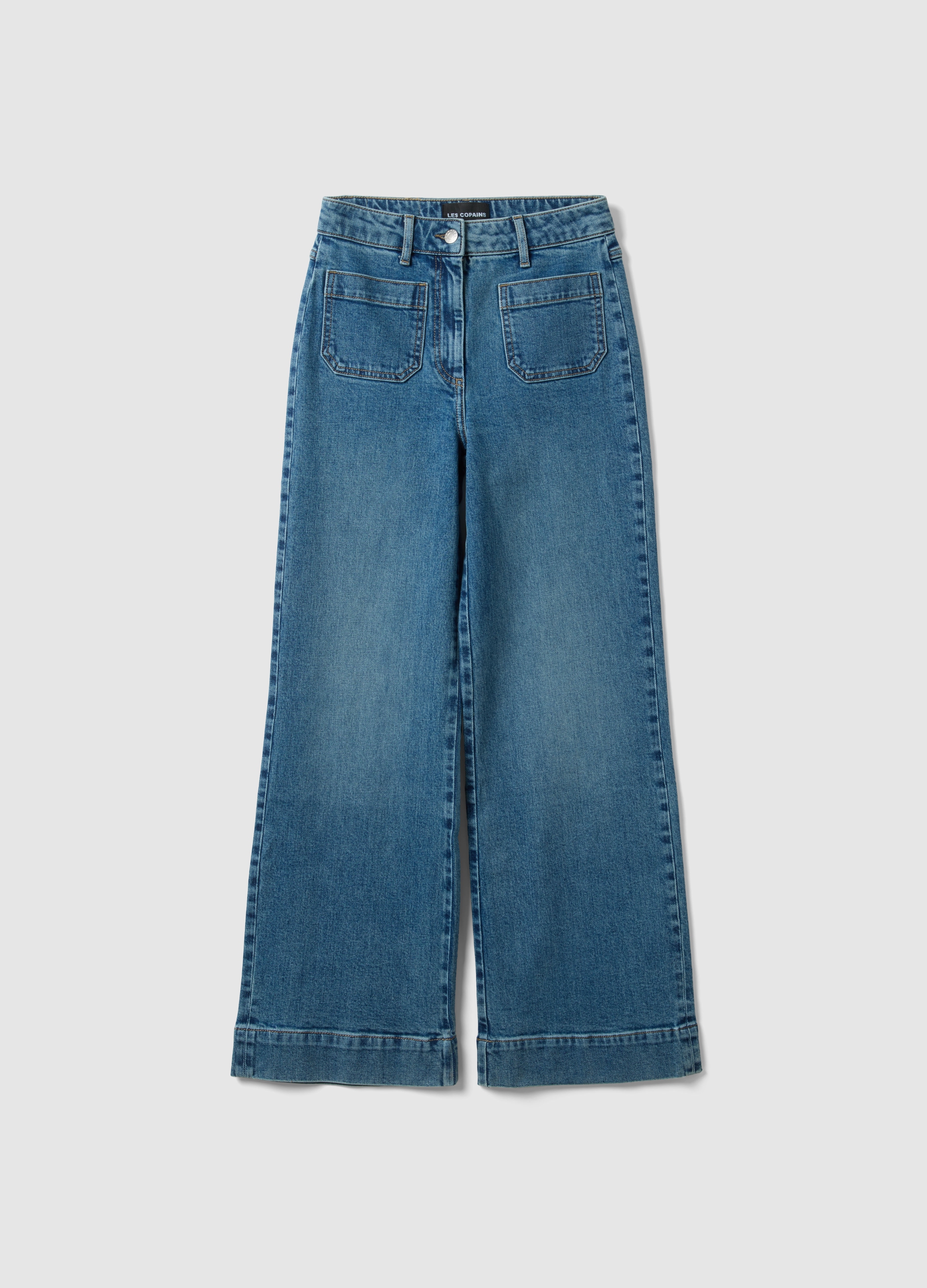 LES COPAINS, Pantalones De Algodón Denim Elástico Ajuste Regular, Mujer, Azul, Talla: 34