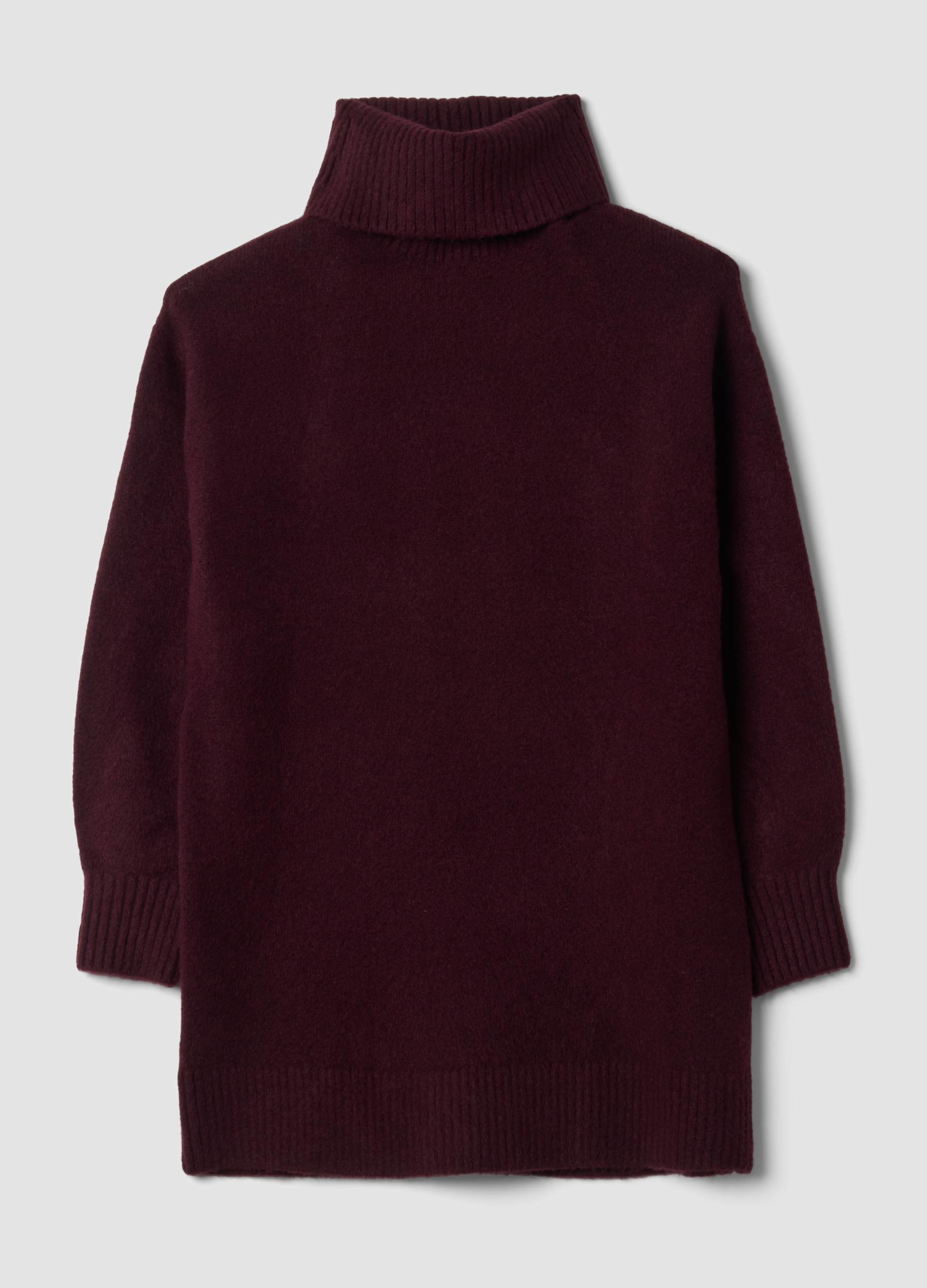 OVS, Abito Viola In Lana Elasticizzato Con Dolcevita, Donna, Rosso, Taglia: S