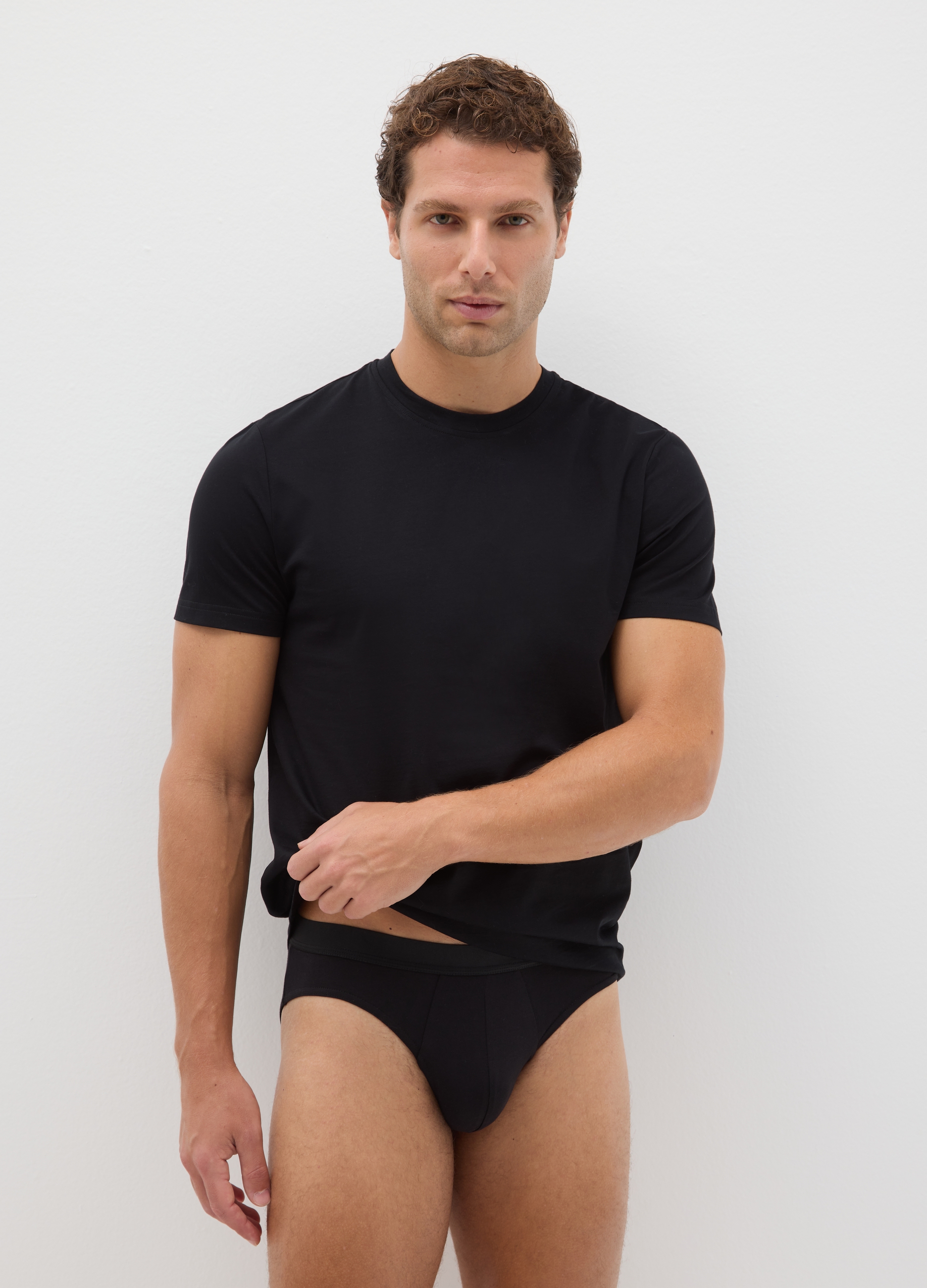 OVS, Tripack Slip In Cotone Elasticizzato Neri Regular Fit, Uomo, Nero, Taglia: XL