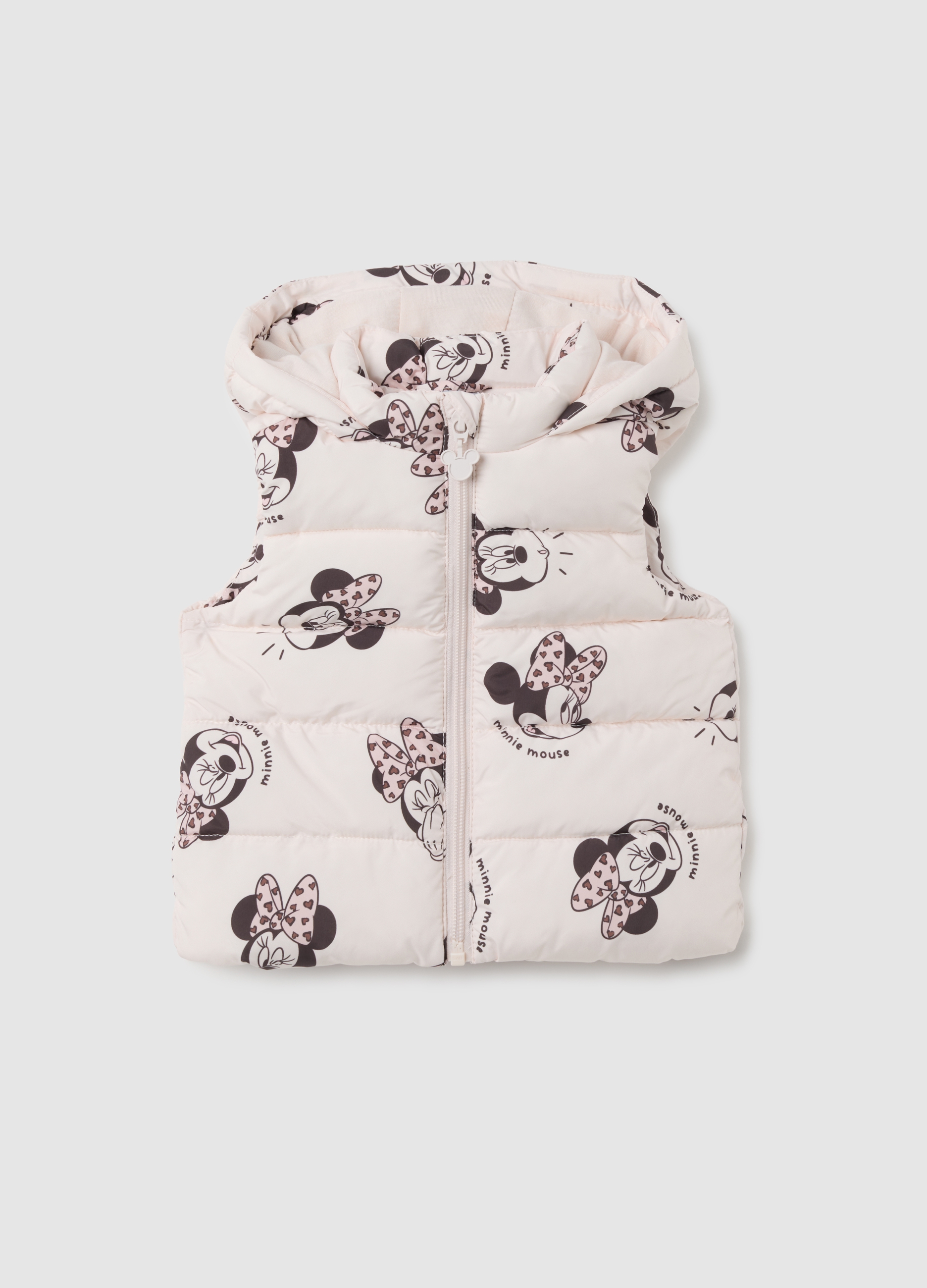 OVS, Gilet Da Bambina In Tessuto Rosa Regular Fit Con Stampa Minnie, Multicolor, Taglia: 9-12