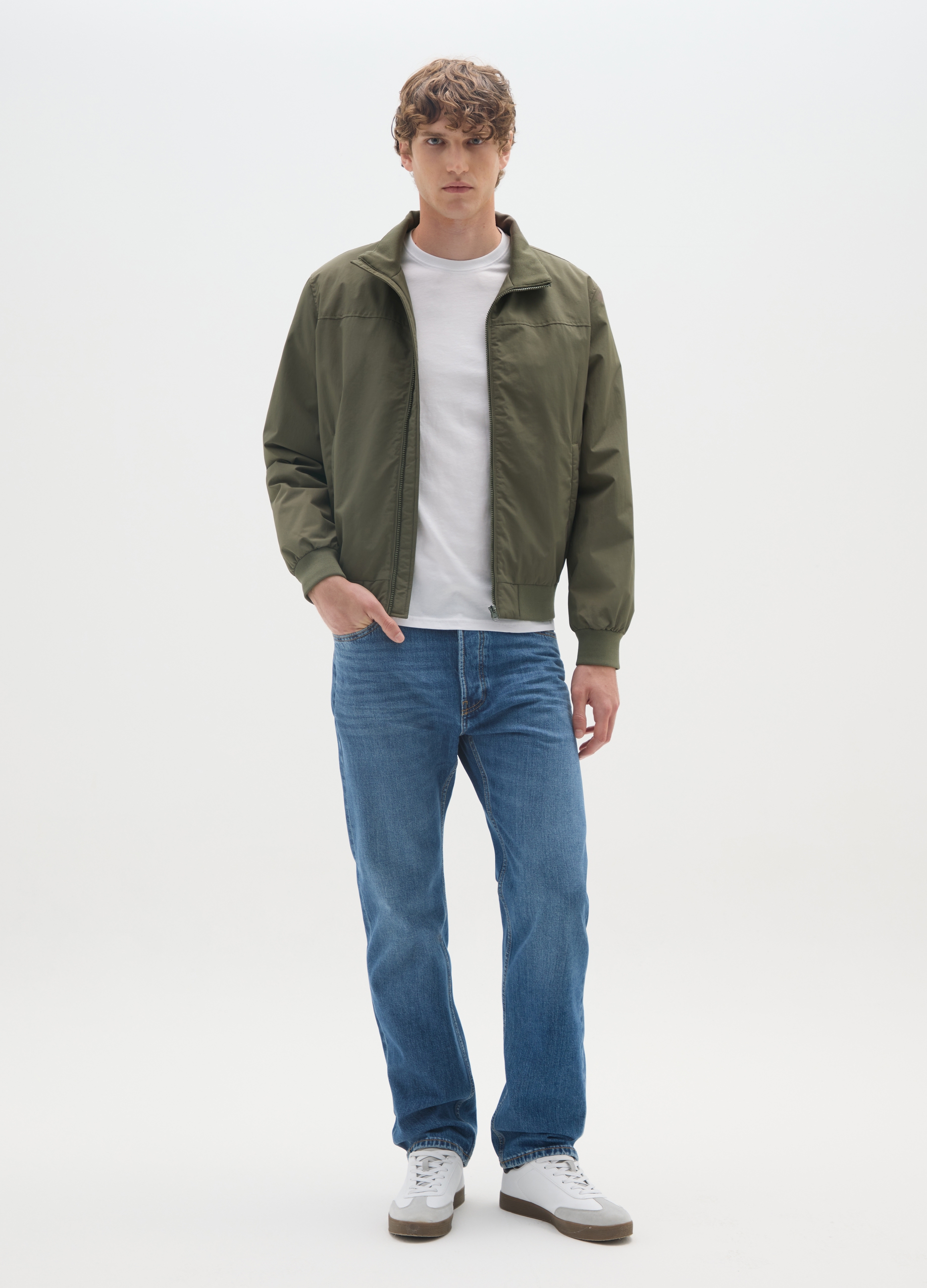 OVS, Chaqueta Verde Acolchada Con Cierre De Cremallera, Hombre, Verde claro, Talla: XL