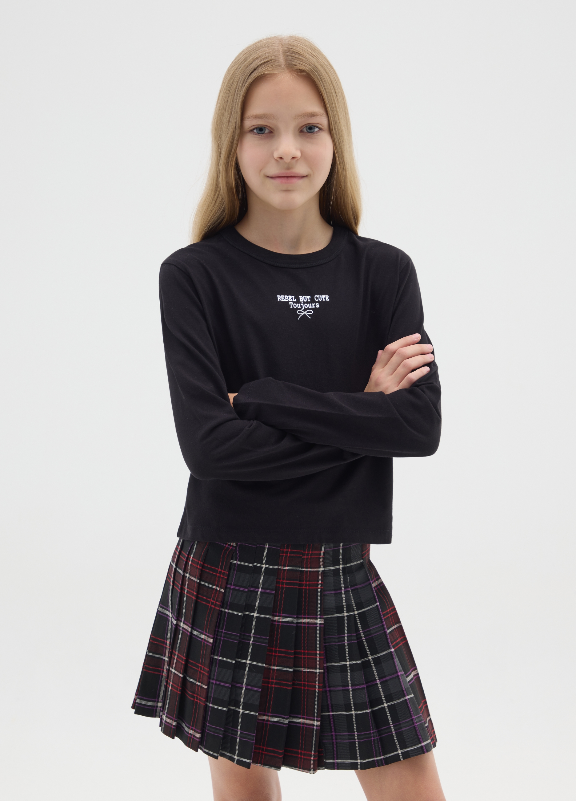 OVS KIDS, Maglietta Da Ragazza In Puro Cotone Nero Regular Fit, Bambina, Nero, Taglia: 10-11