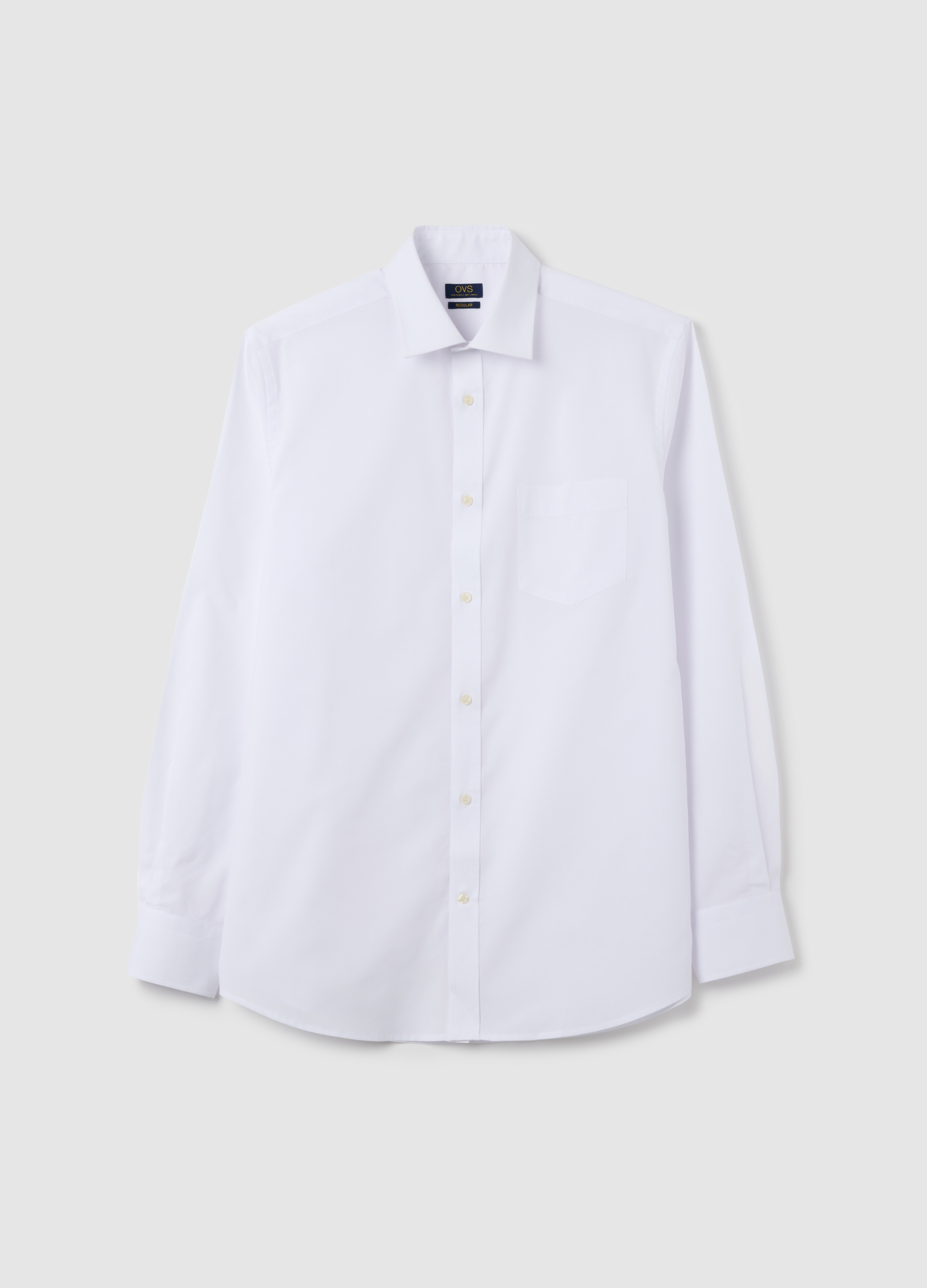 Camisa Blanca De Hombre En Mezcla De Algodón Easy Iron, Hombre, Blanco óptico, Talla: 44