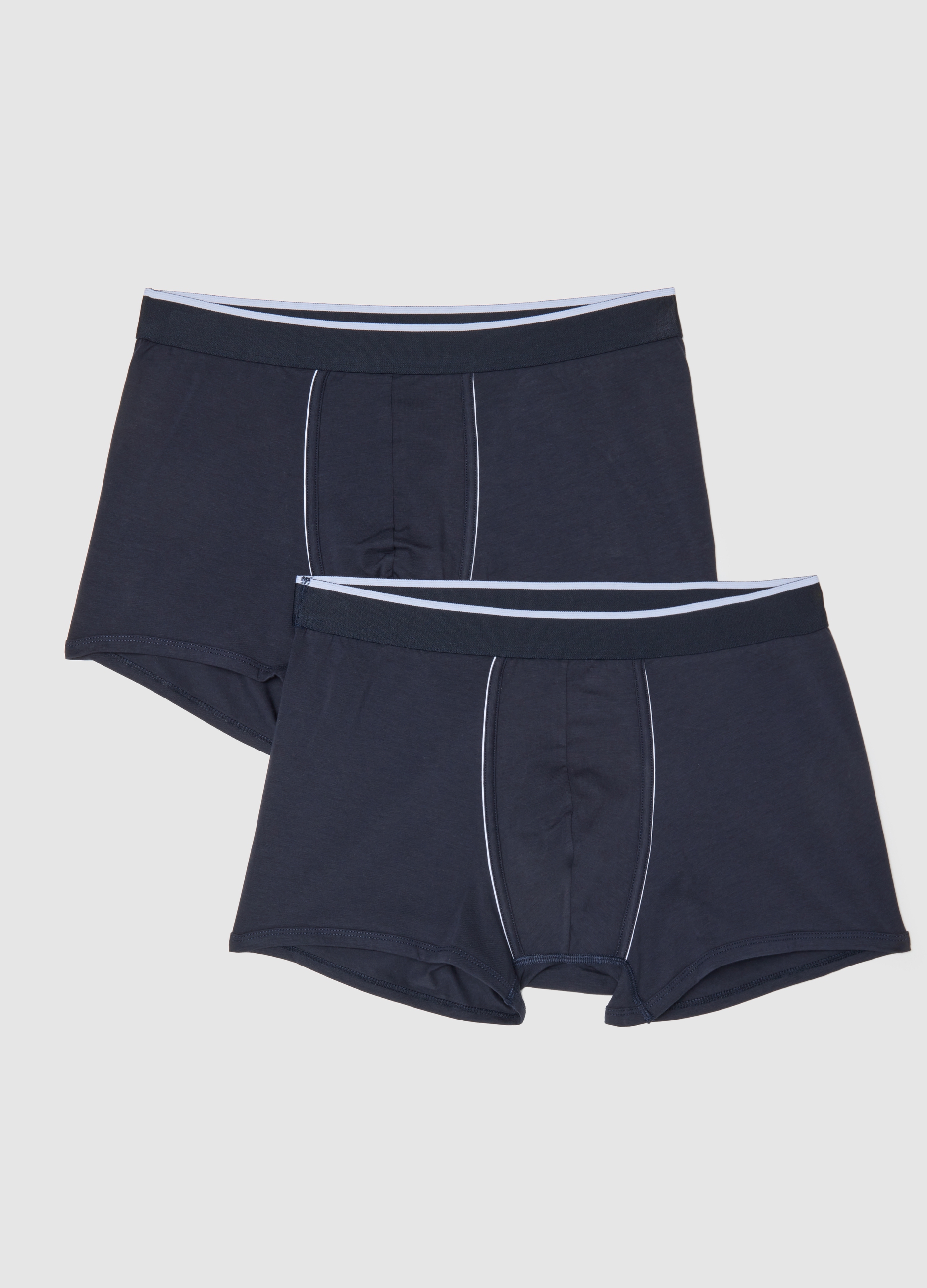 Bipack Boxer In Cotone Elasticizzato Blu, Hombre, Azul oscuro, Talla: XXL
