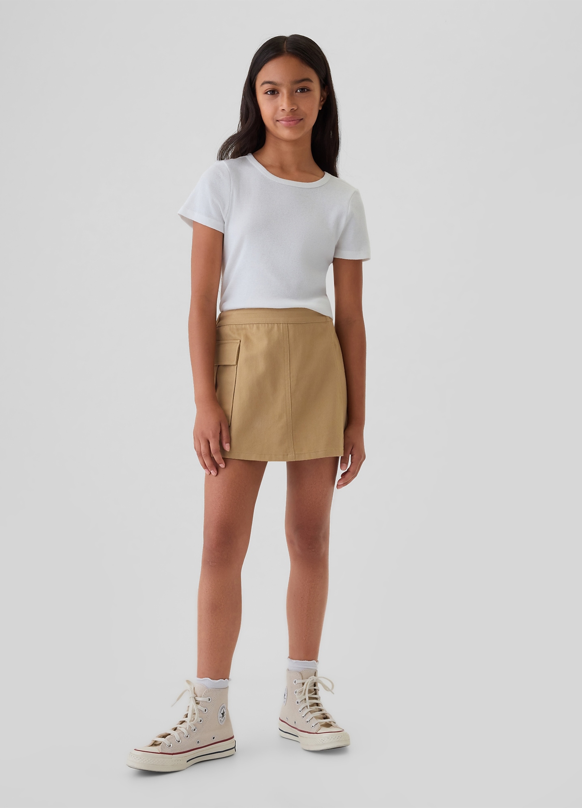 GAP KIDS, Skort Utility Con Tasca, Bambina, Beige, Taglia: M/134-137