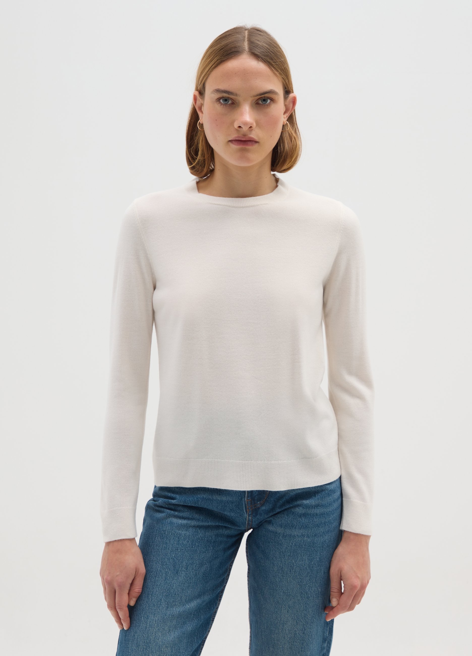 Suéter Beige Corte Regular, Mujer, Beige Claro, Talla: 40