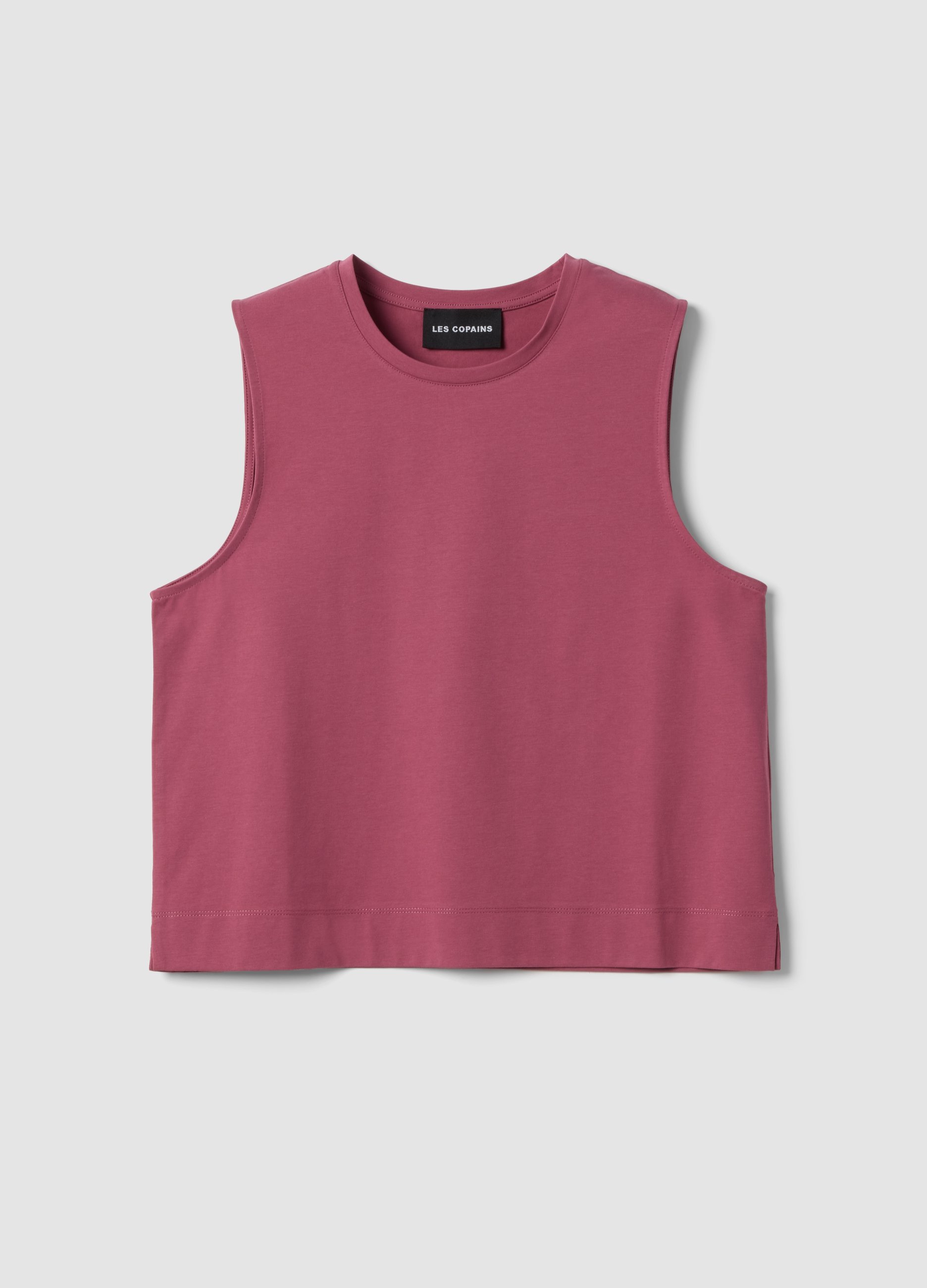 LES COPAINS, Camiseta De Tirantes Rosa En Mezcla De Algodón, Mujer, Rojo, Talla: 42