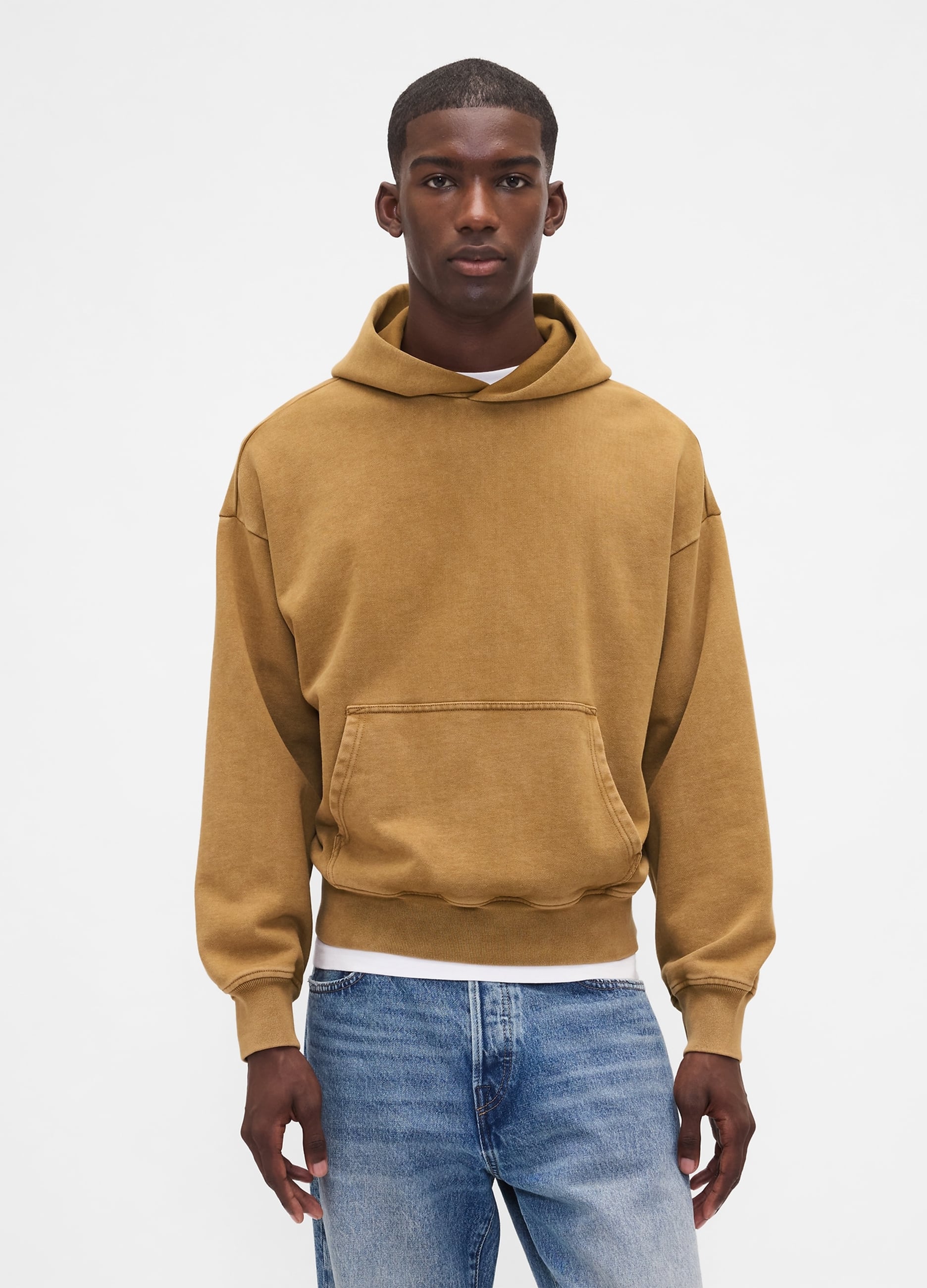 GAP, Felpa Con Cappuccio, Uomo, Beige, Taglia: S