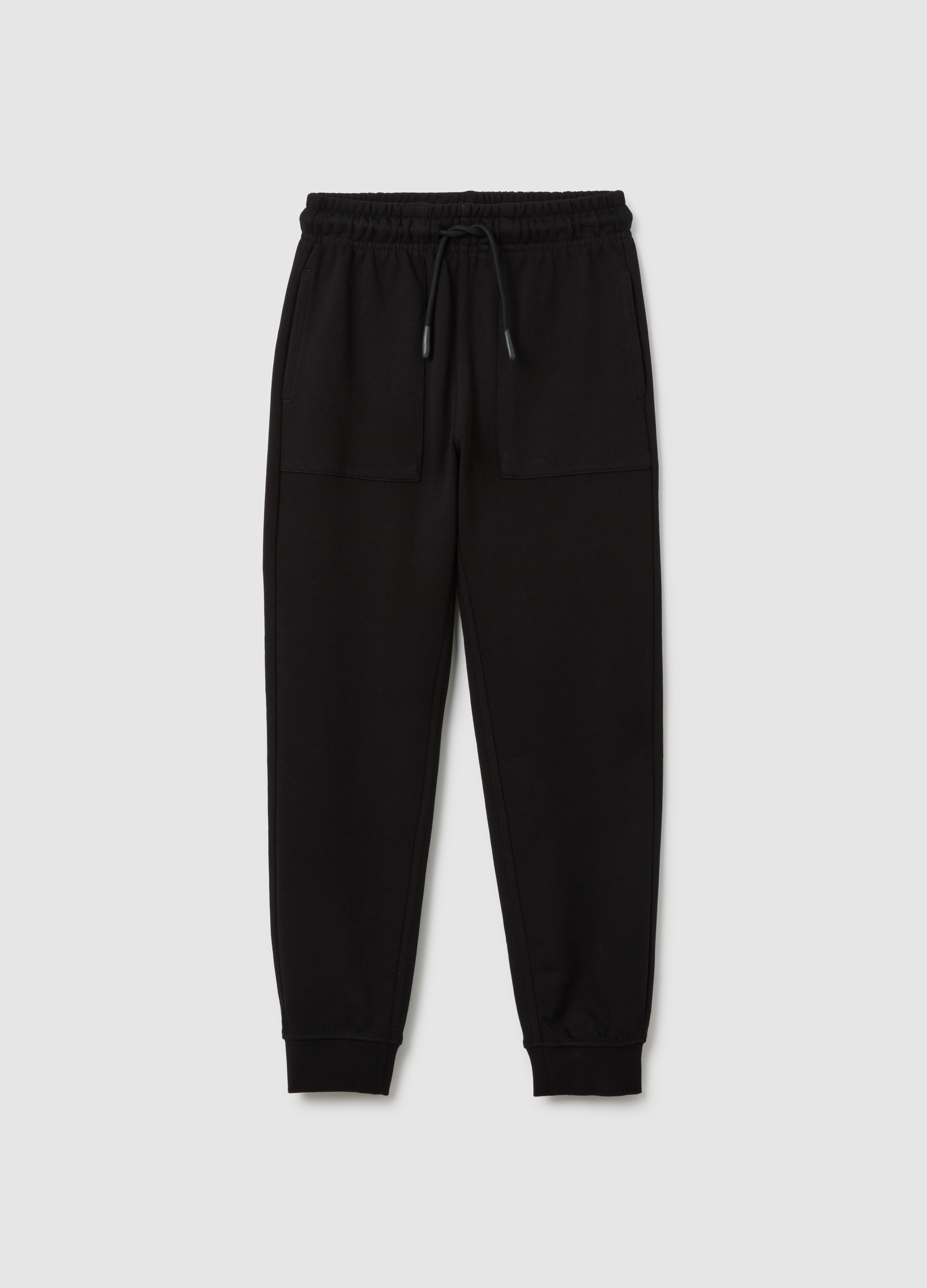 OVS, Jungen-joggerhose Aus Schwarzer Baumwolle Im Regular Fit, Junge, Gunmetal, Größe: 10-11