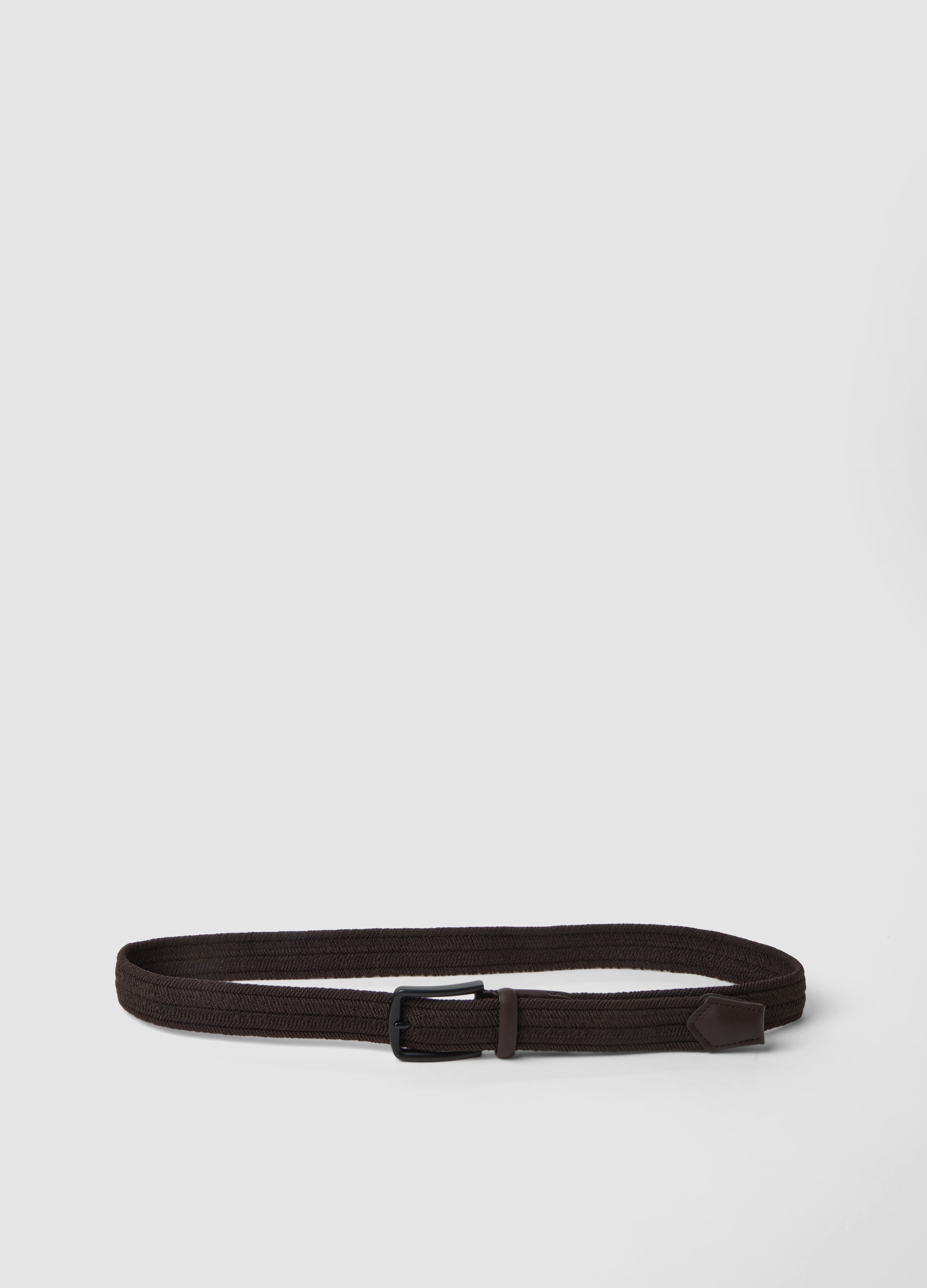 Piombo Tech, Cintura Marrone Intrecciata Con Fibbia Opaca, Uomo, Marrone, Taglia: 110-115 cm
