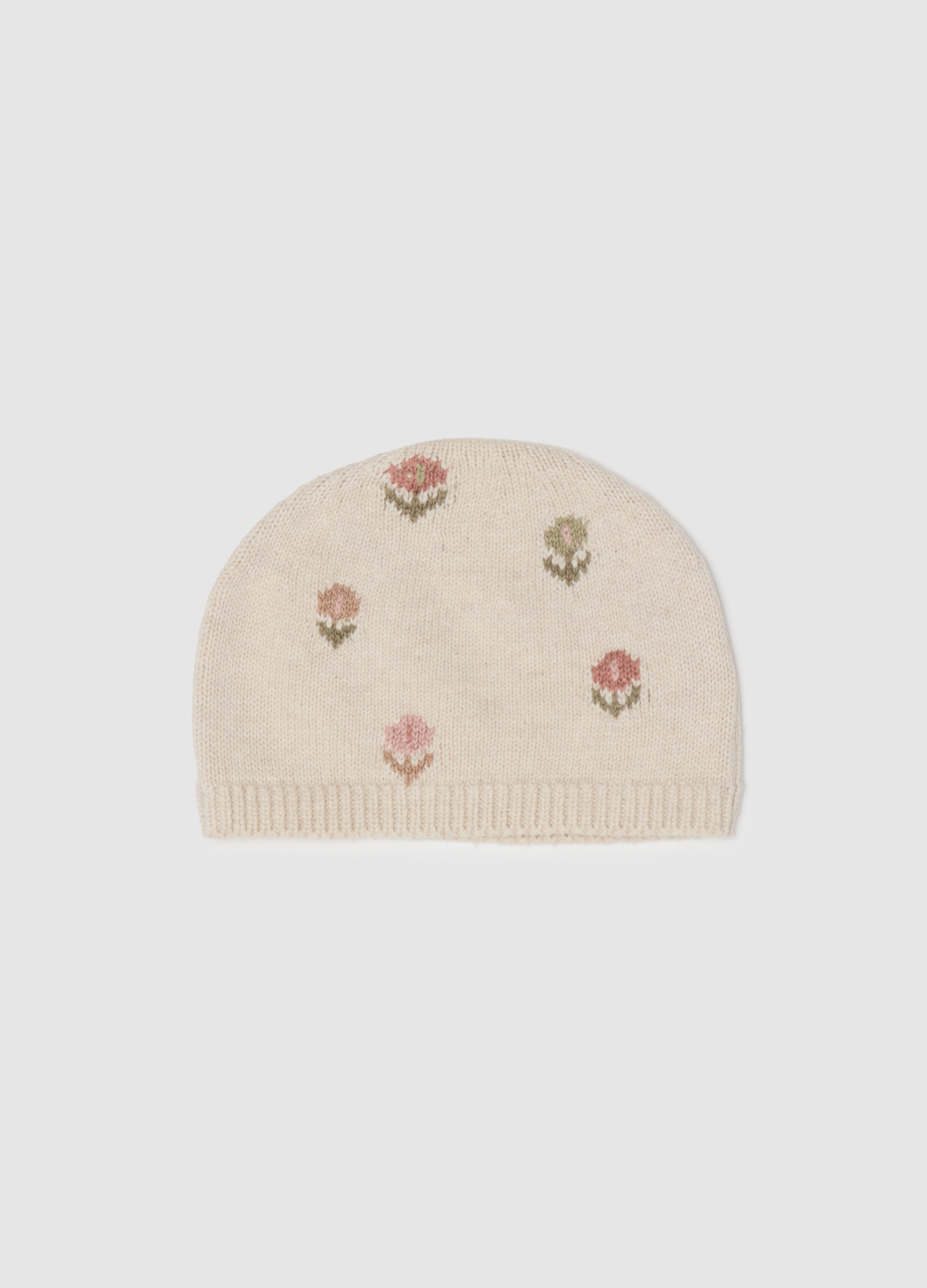 FAGOTTINO, Cappello Da Neonata In Puro Cotone Beige, Beige, Taglia: ONE SIZE