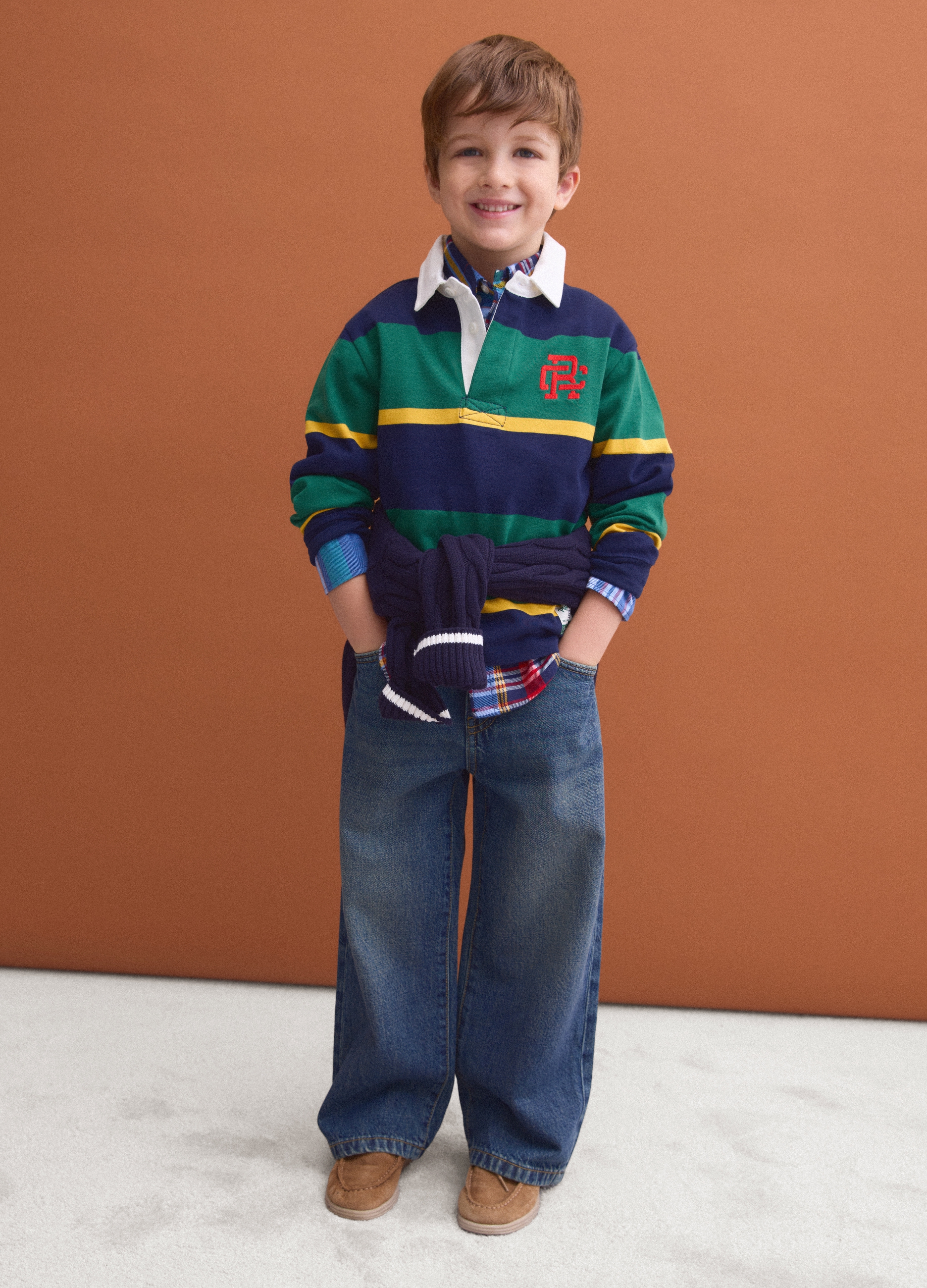 PIOMBO KIDS, Jeans Blu In Puro Cotone Skater Fit Per Bambino, Blu, Taglia: 6