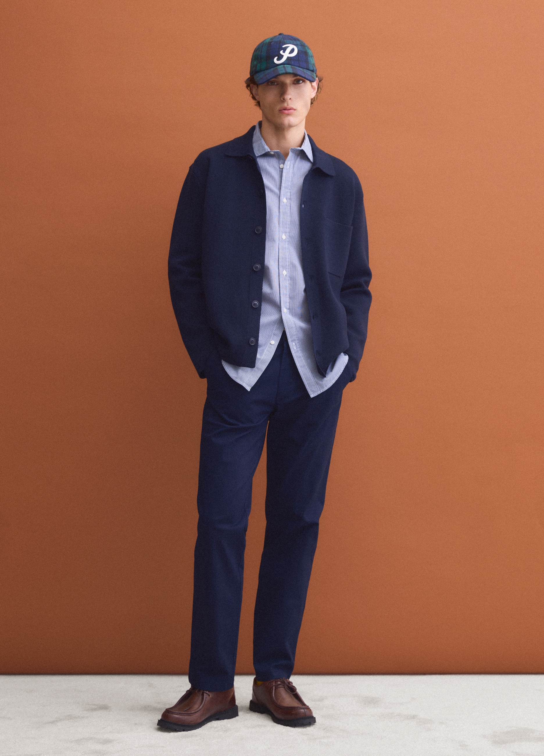 PIOMBO, Pantaloni Chino Blu In Twill Di Cotone Elasticizzato Regular Fit, Uomo, Blu, Taglia: 54
