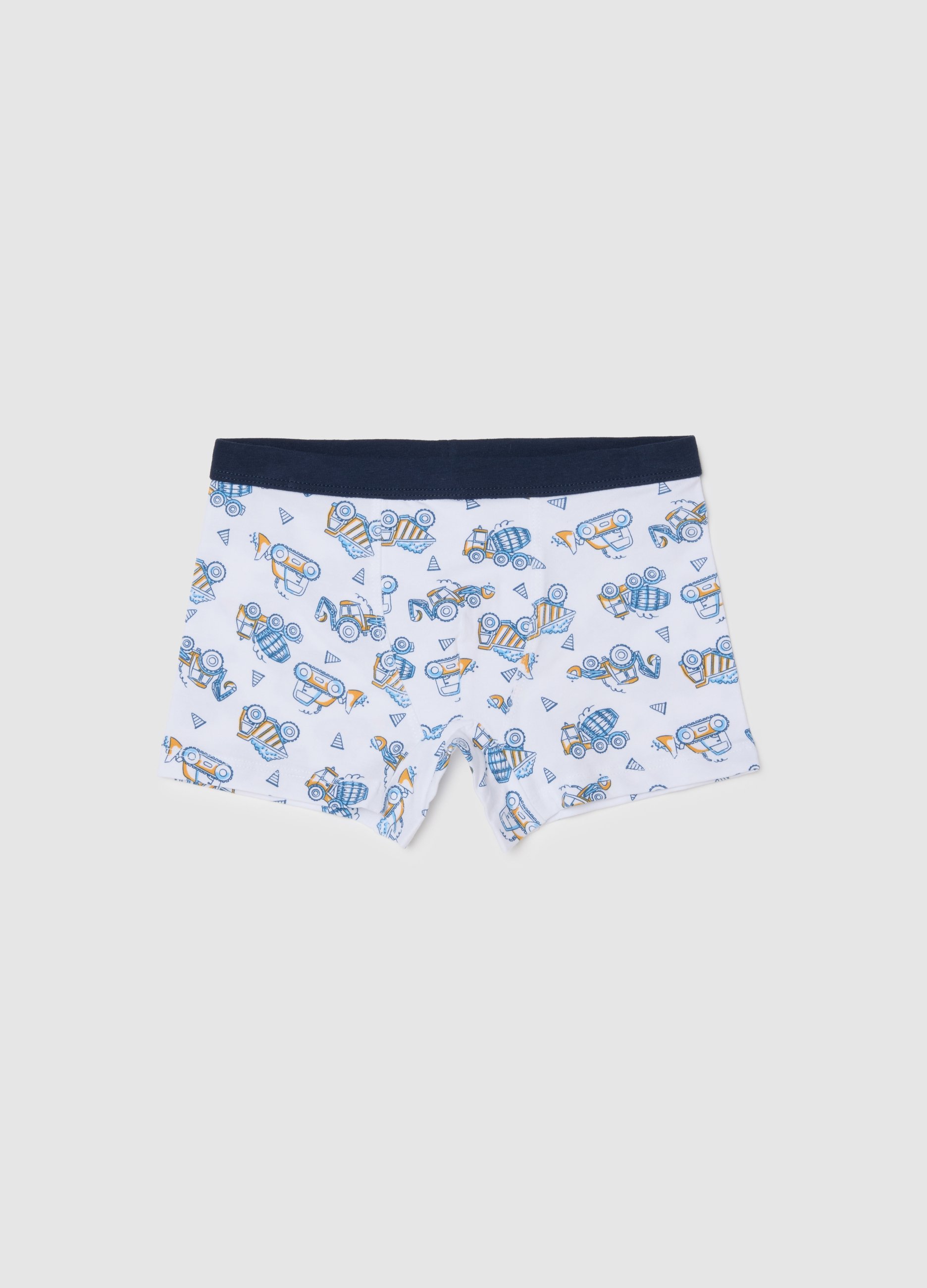 OVS KIDS, Boxer Multicolor De Algodón Elástico Para Niño Regular Fit, Niño, Blanco/azul, Talla: 3-4