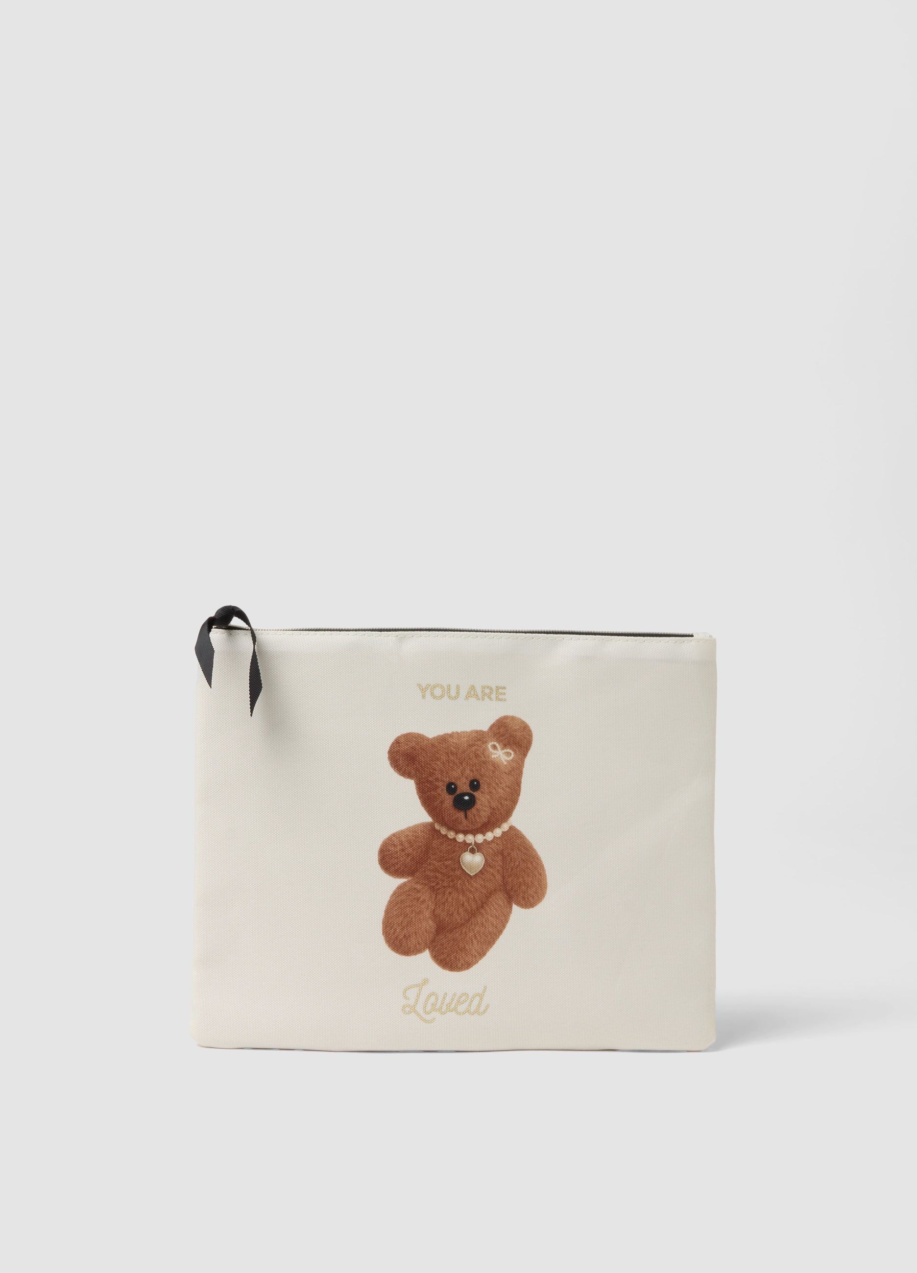 OVS, Pochette Bianca Con Stampa Teddy, Donna, Bianco, Taglia: ONE SIZE