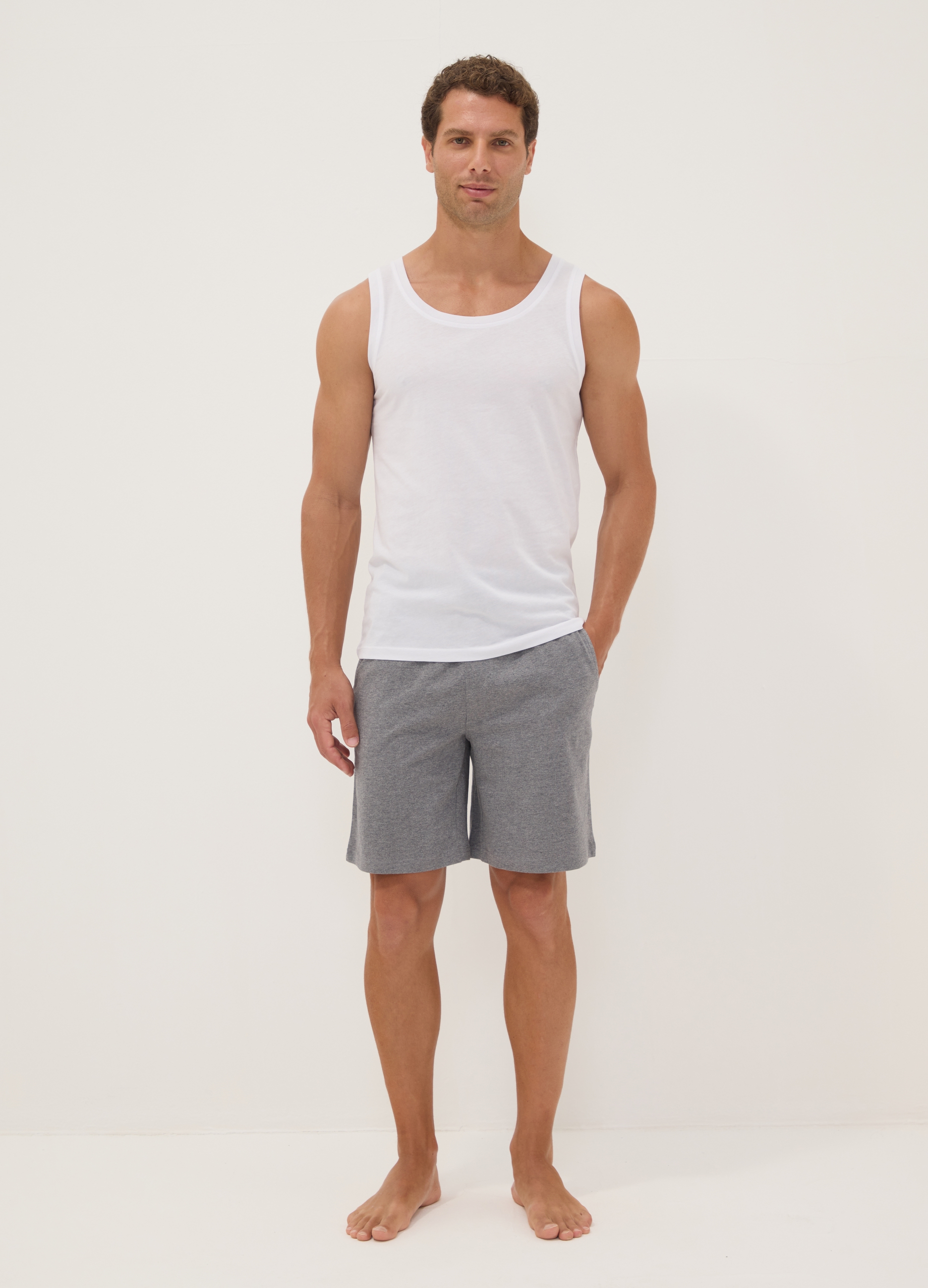 OVS, Pantaloncini Pigiama Grigi In Cotone Organico, Uomo, Grigio, Taglia: S