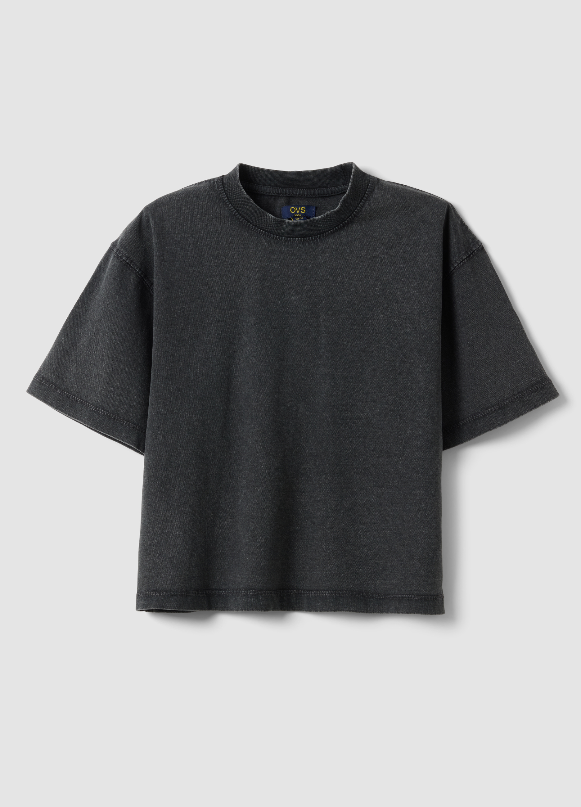 OVS KIDS, Camiseta Gris De Algodón Puro De Ajuste Oversize Para Niña, Niña, Gris oscuro, Talla: 12-13