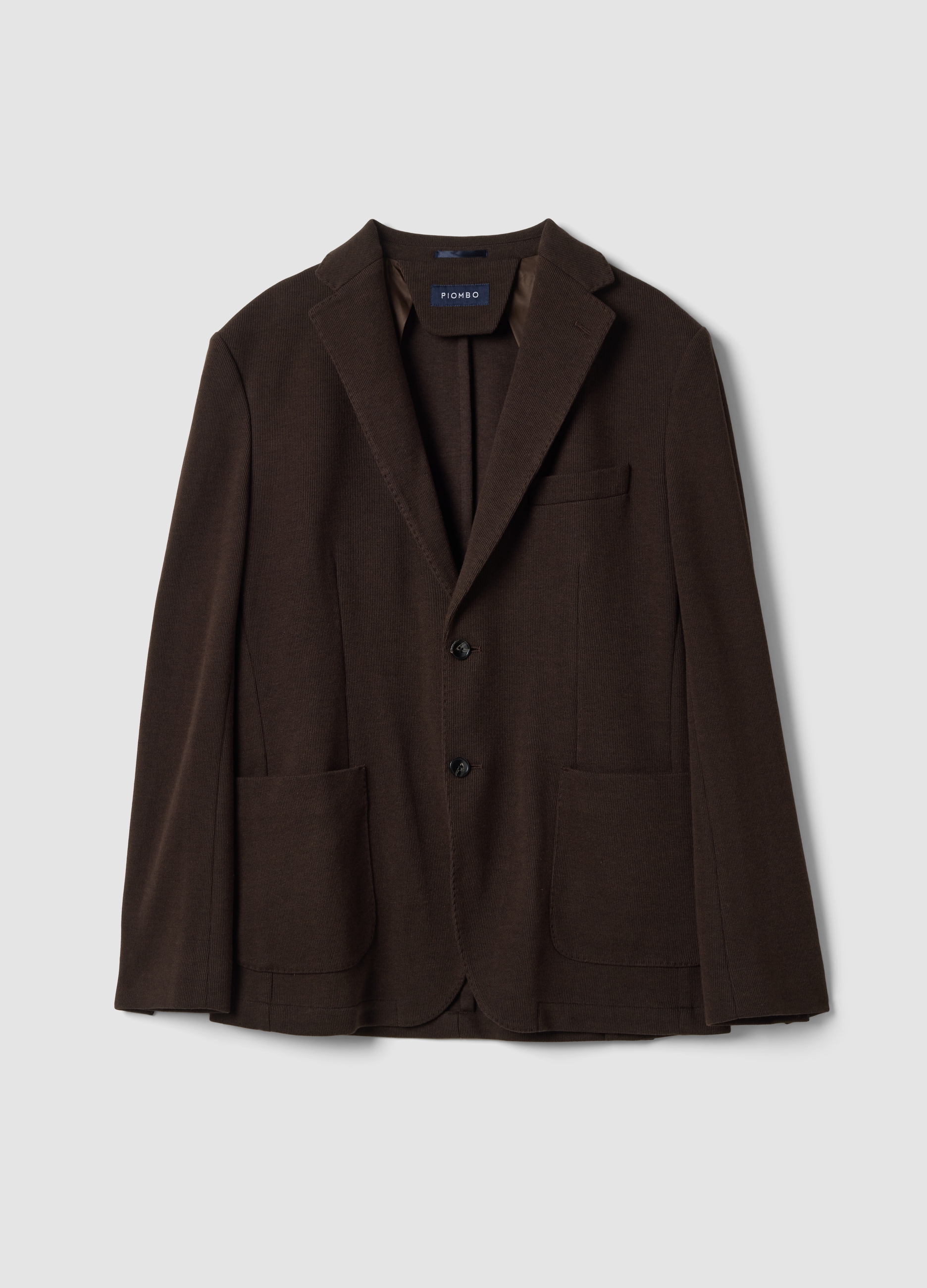 Piombo Contemporary, Blazer Marrone Regular Fit Con Rever Classico, Uomo, Marrone, Taglia: 46