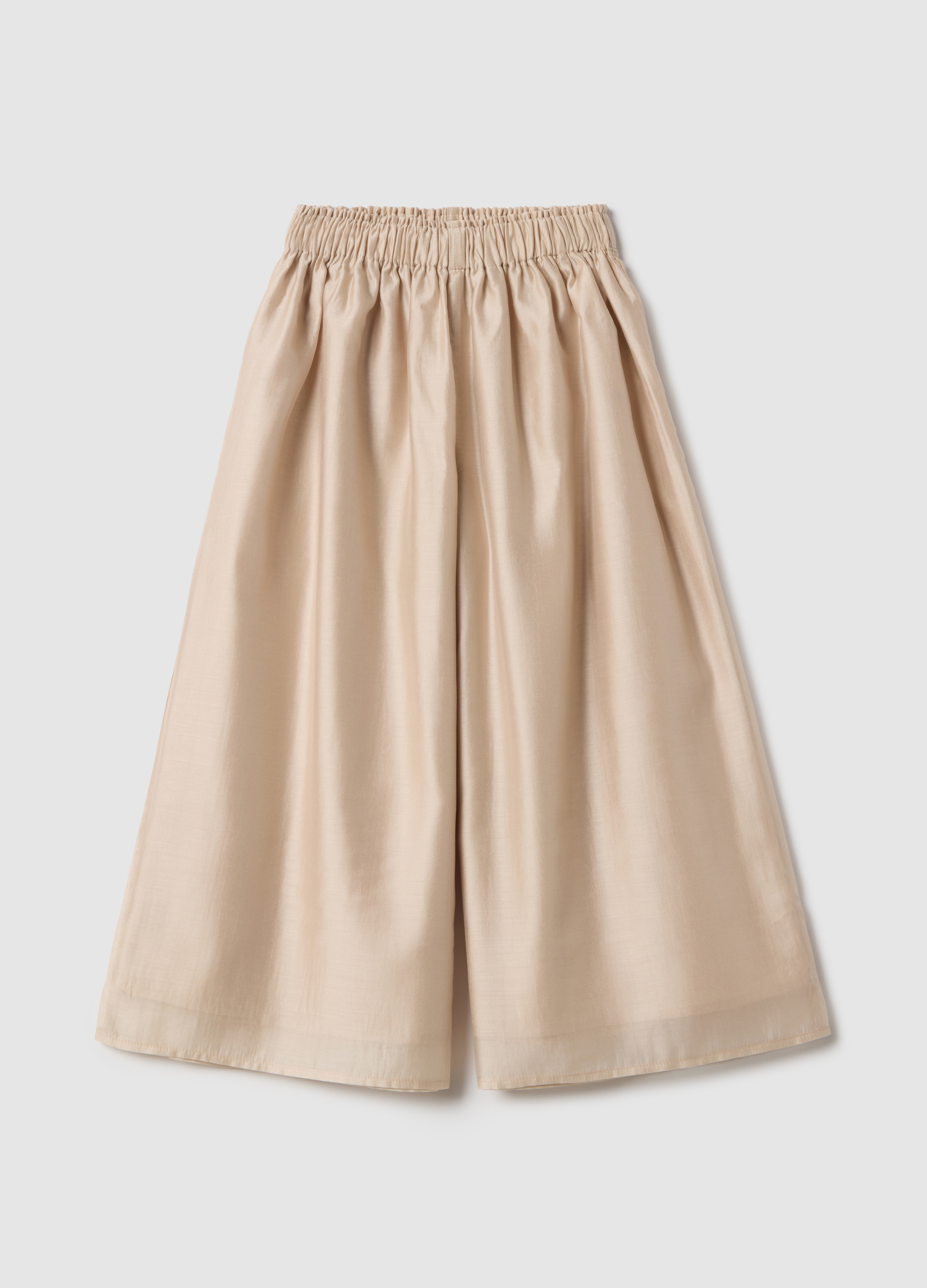 OVS KIDS, Pantalones Culotte De Lyocell Beige Para Niñas Con Ajuste Holgado, Niña, Beige Oscuro, Talla: 4-5