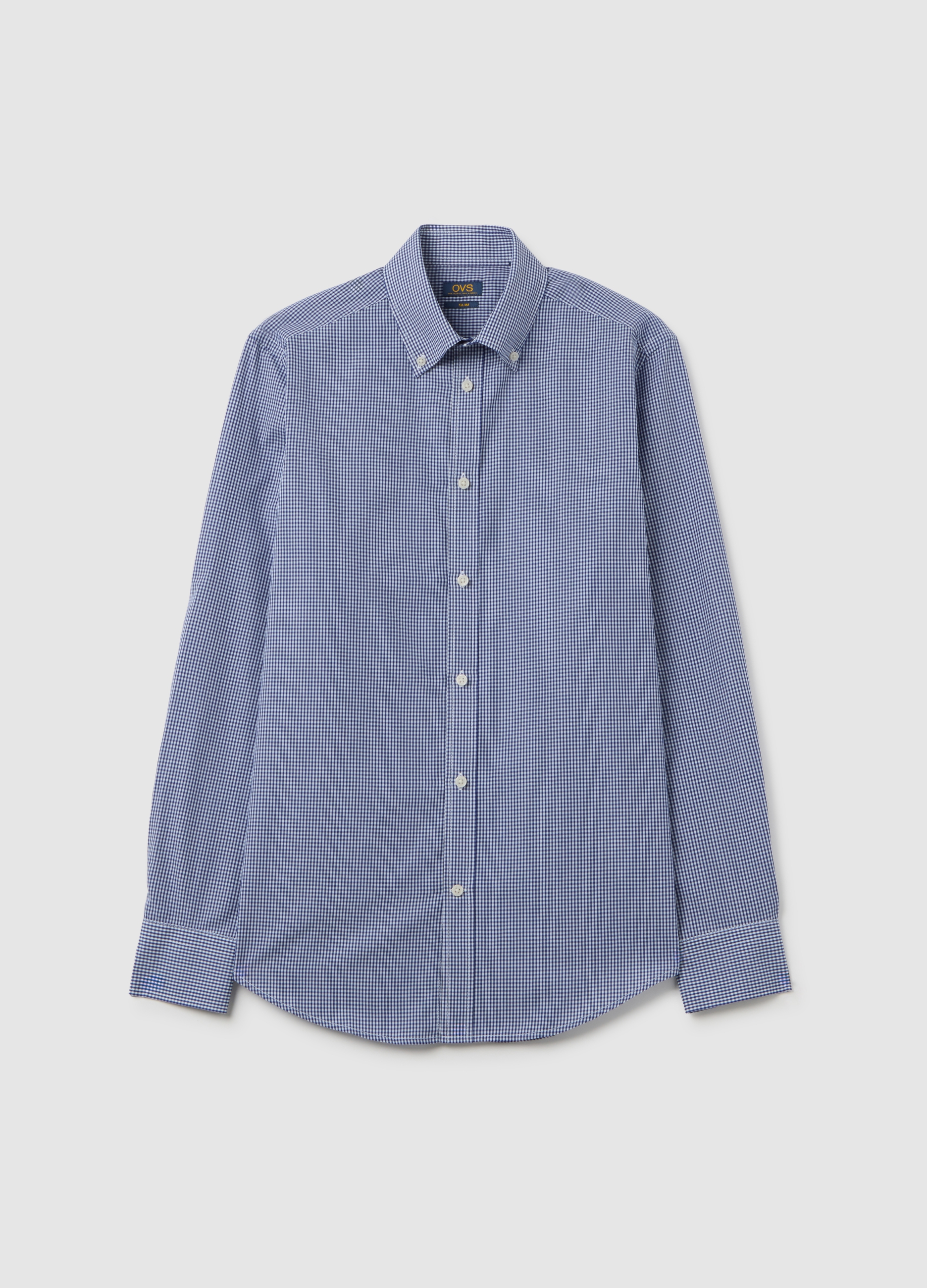 Camisa Azul Slim Fit, Hombre, Gris, Talla: 42