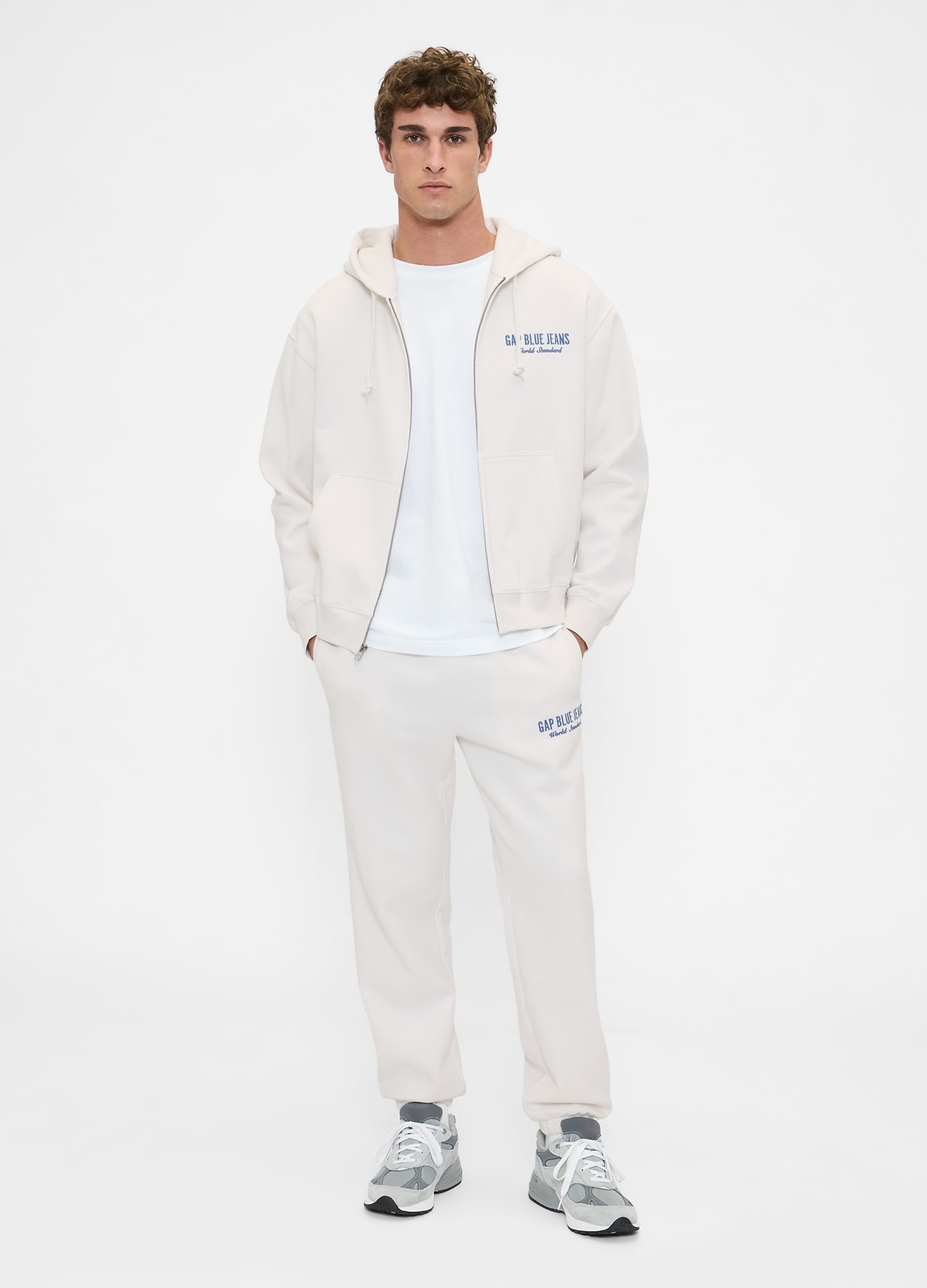 GAP, Joggers In Misto Cotone Con Logo Gap, Uomo, Bianco, Taglia: XS