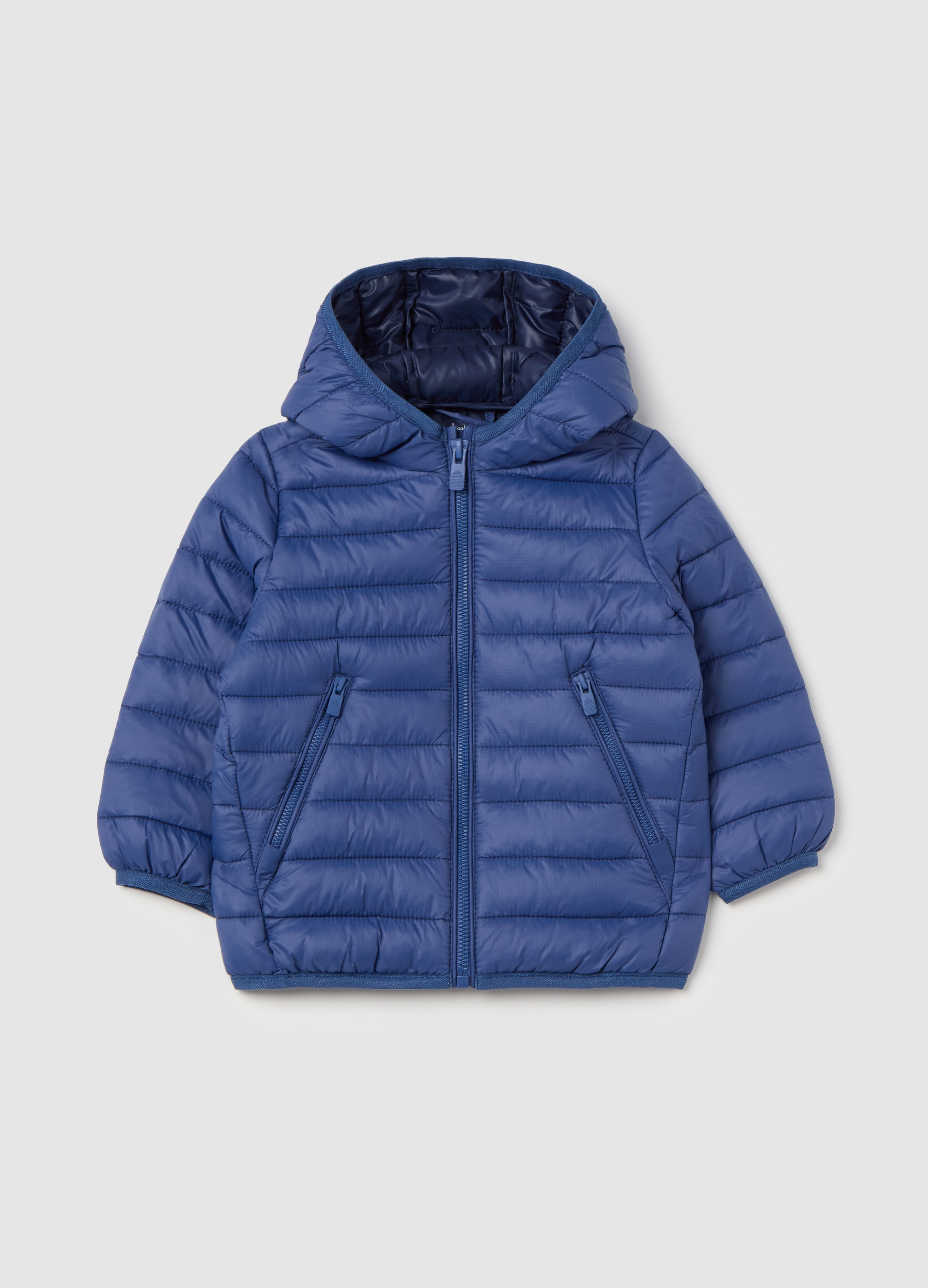 FAGOTTINO, Piumino Ultralight Con Cappuccio, Bambino, Blu, Taglia: 24-30