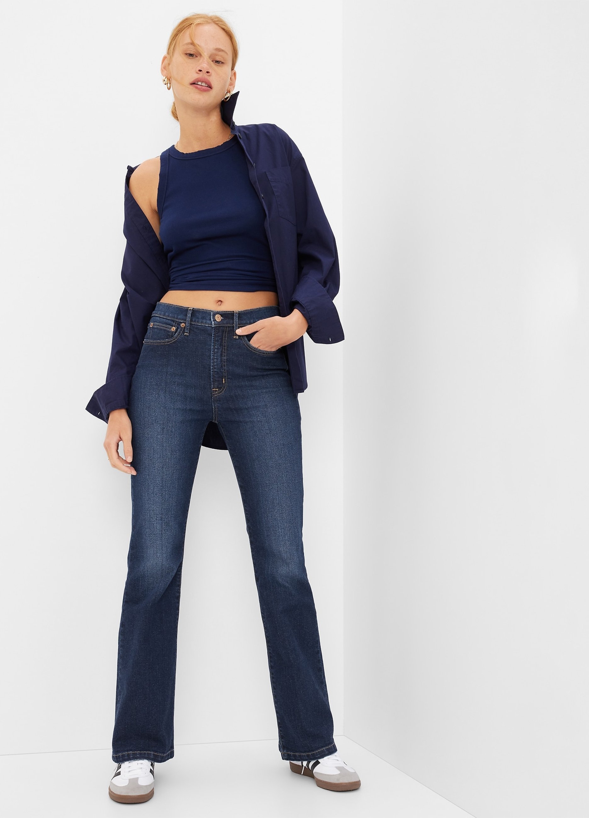 GAP, Jeans Flare Fit A Vita Alta, Donna, Denim, Taglia: 34 REGULAR