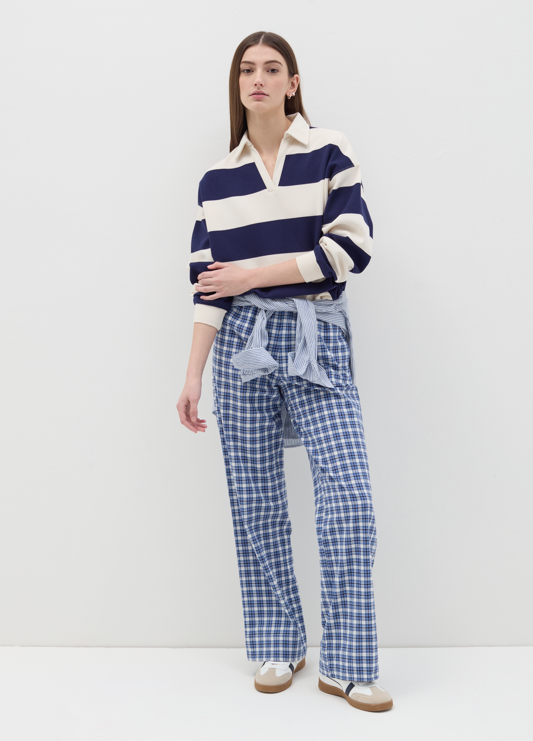 OVS, Pantalone Jogger Fluido In Cotone, Donna, Multicolor, Taglia: L