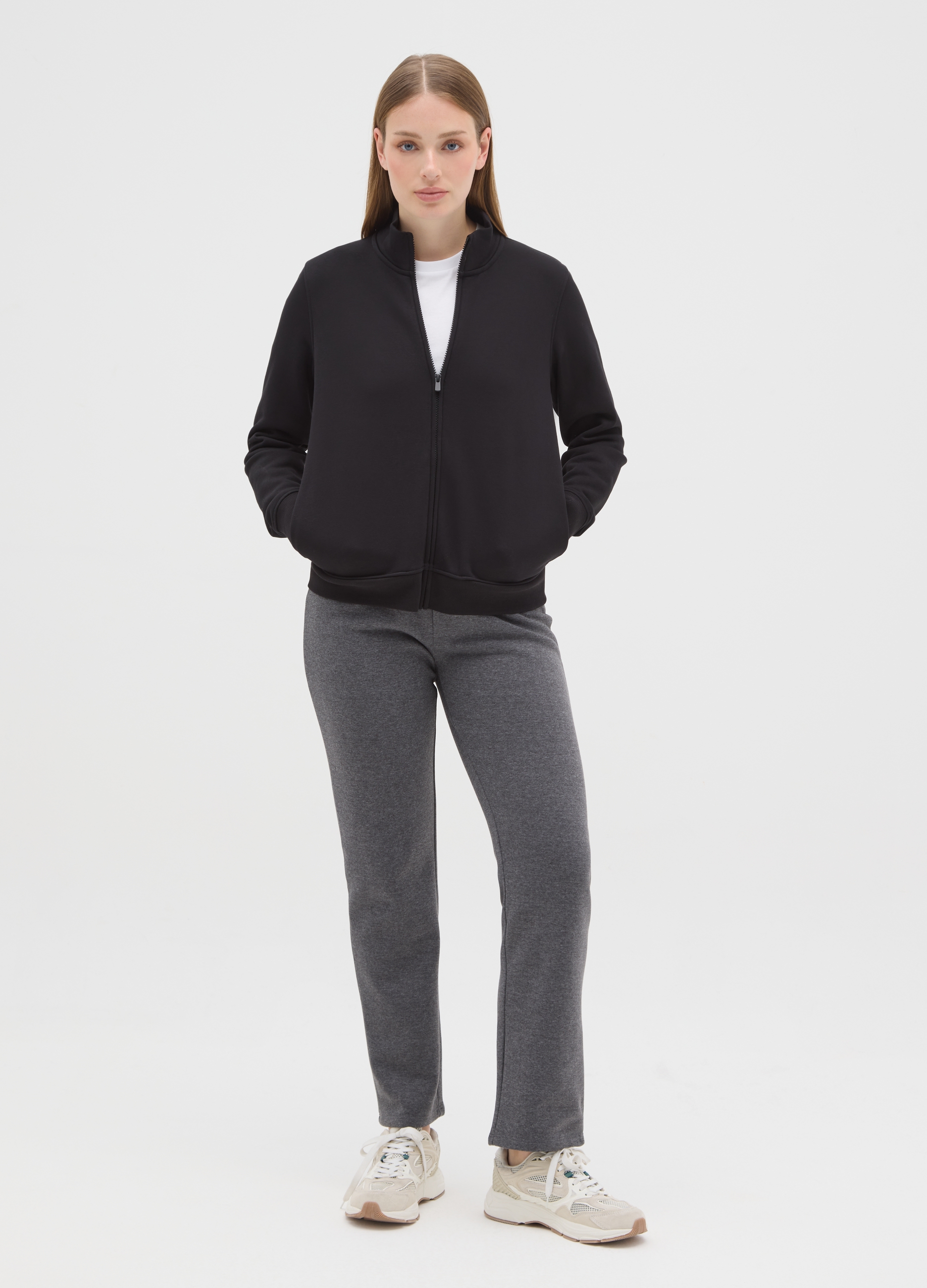 OVS, Pantaloni In Misto Cotone Blu Regular Fit Con Vita Elasticizzata, Donna, Blu, Taglia: XL