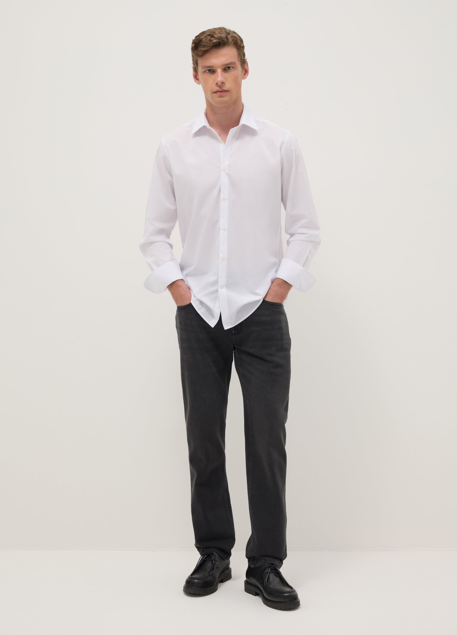 OVS, Jeans In Misto Cotone Nero Regular Fit, Uomo, Nero, Taglia: 46