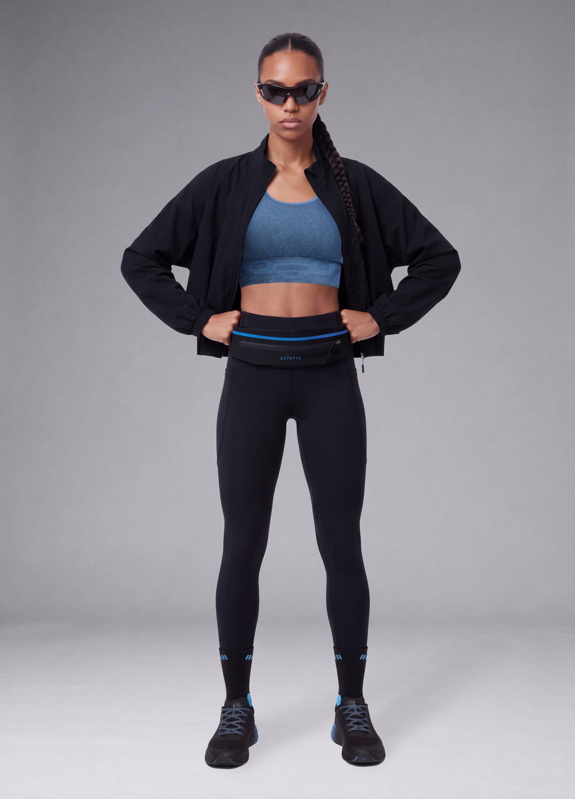 ALTAVIA, Giacca Tecnica Sportiva Idrorepellente Altavia Running, Donna, Nero, Taglia: S