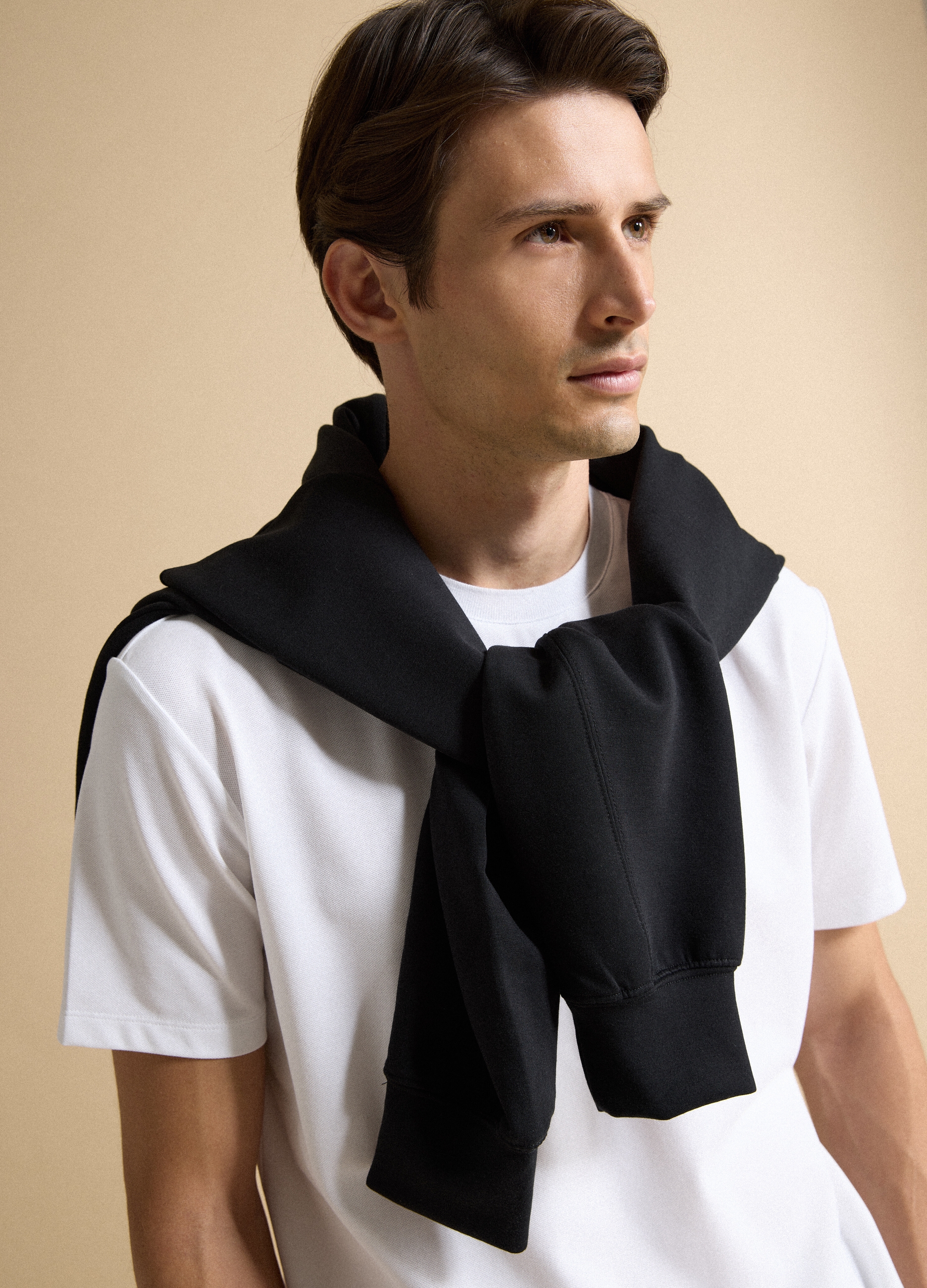 Piombo Tech, T-shirt Bianca In Misto Cotone Piquet Elasticizzato Regular Fit Easy Dry, Uomo, Bianco, Taglia: M