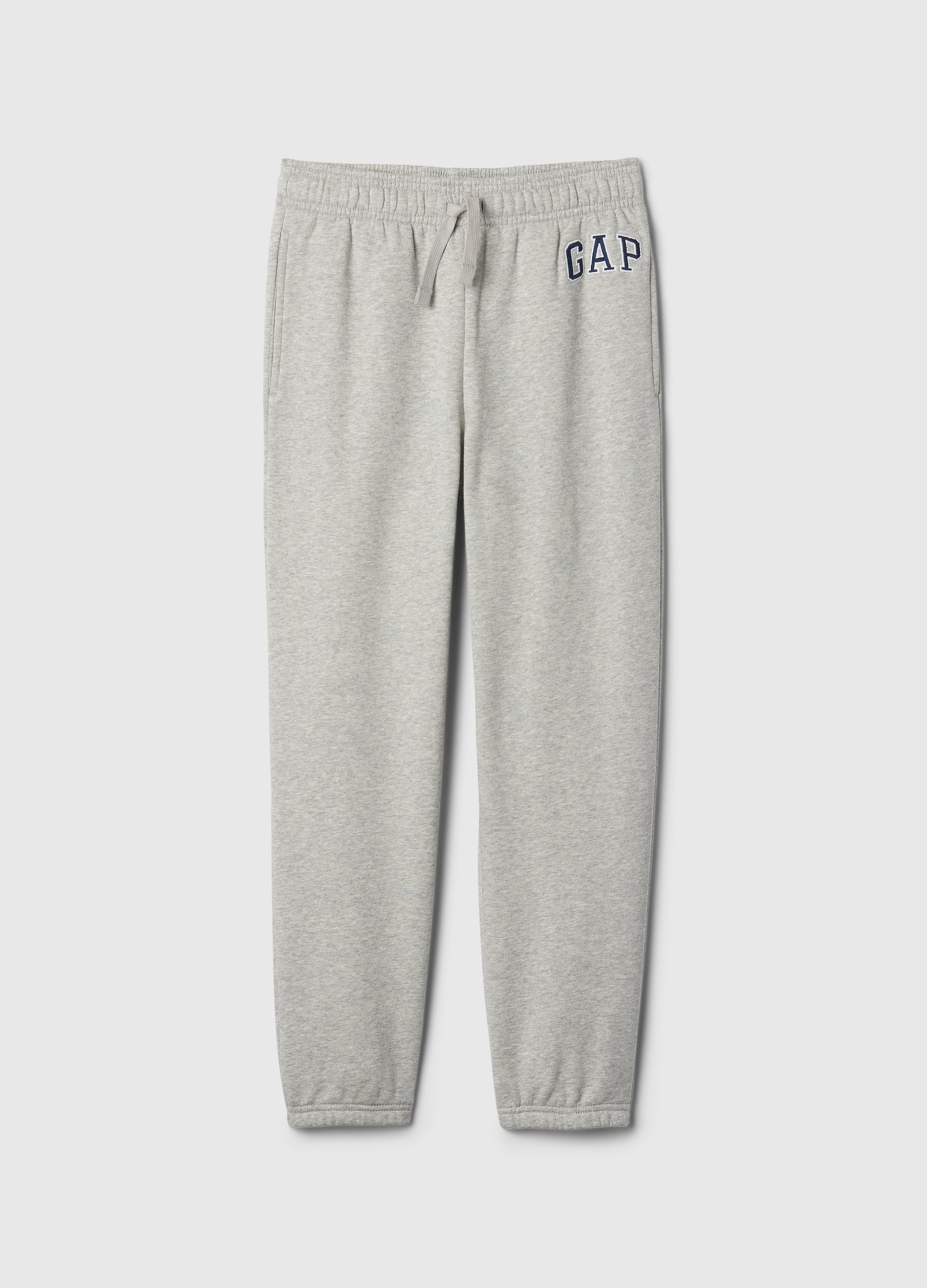 GAP KIDS, Pantaloni Jogger Grigio Chiaro In Misto Cotone Con Logo Gap, Bambino, Grigio, Taglia: L/137-145
