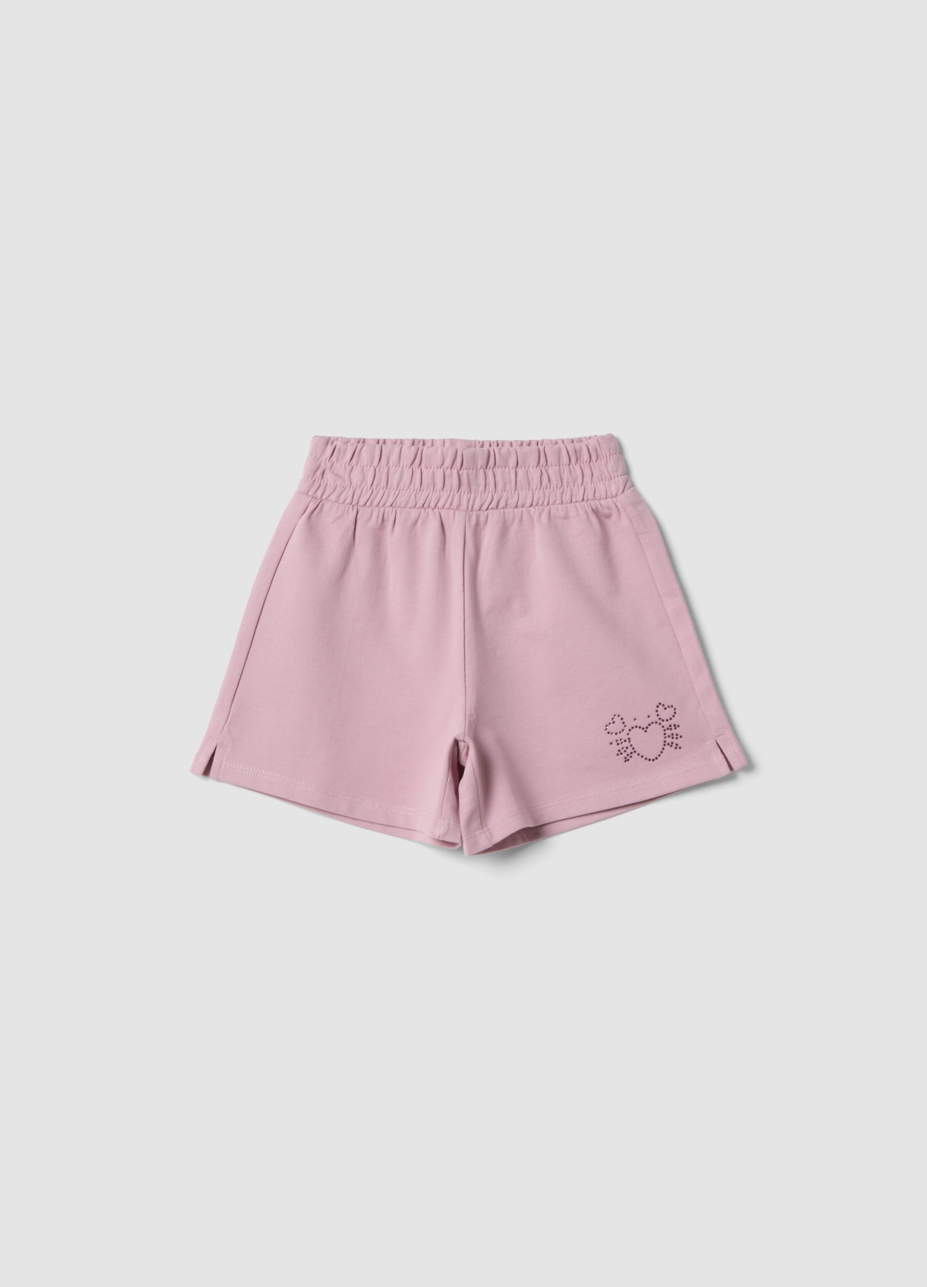 OVS KIDS, Shorts Rosa In Puro Cotone Da Bambina Con Vita Elastica, Niña, Rosa pastel, Talla: 5-6
