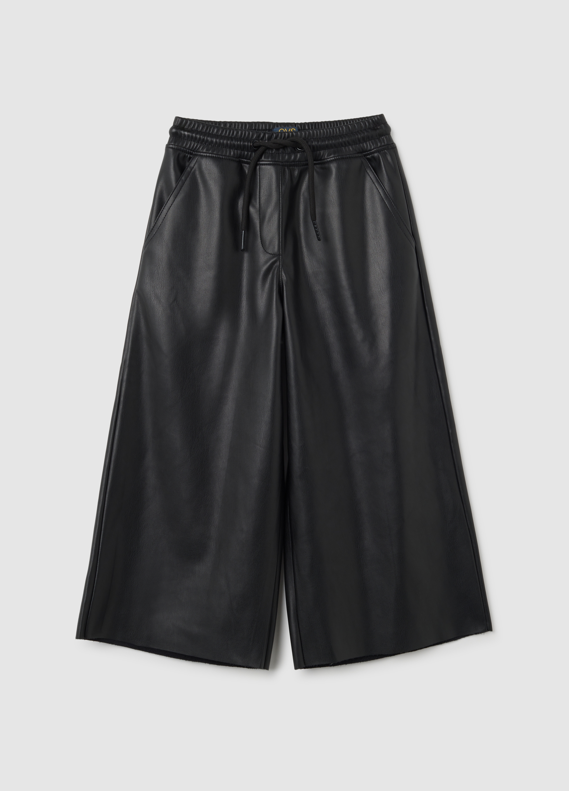 OVS, Pantaloni Da Bambina Neri Regular Fit, Nero, Taglia: 4-5