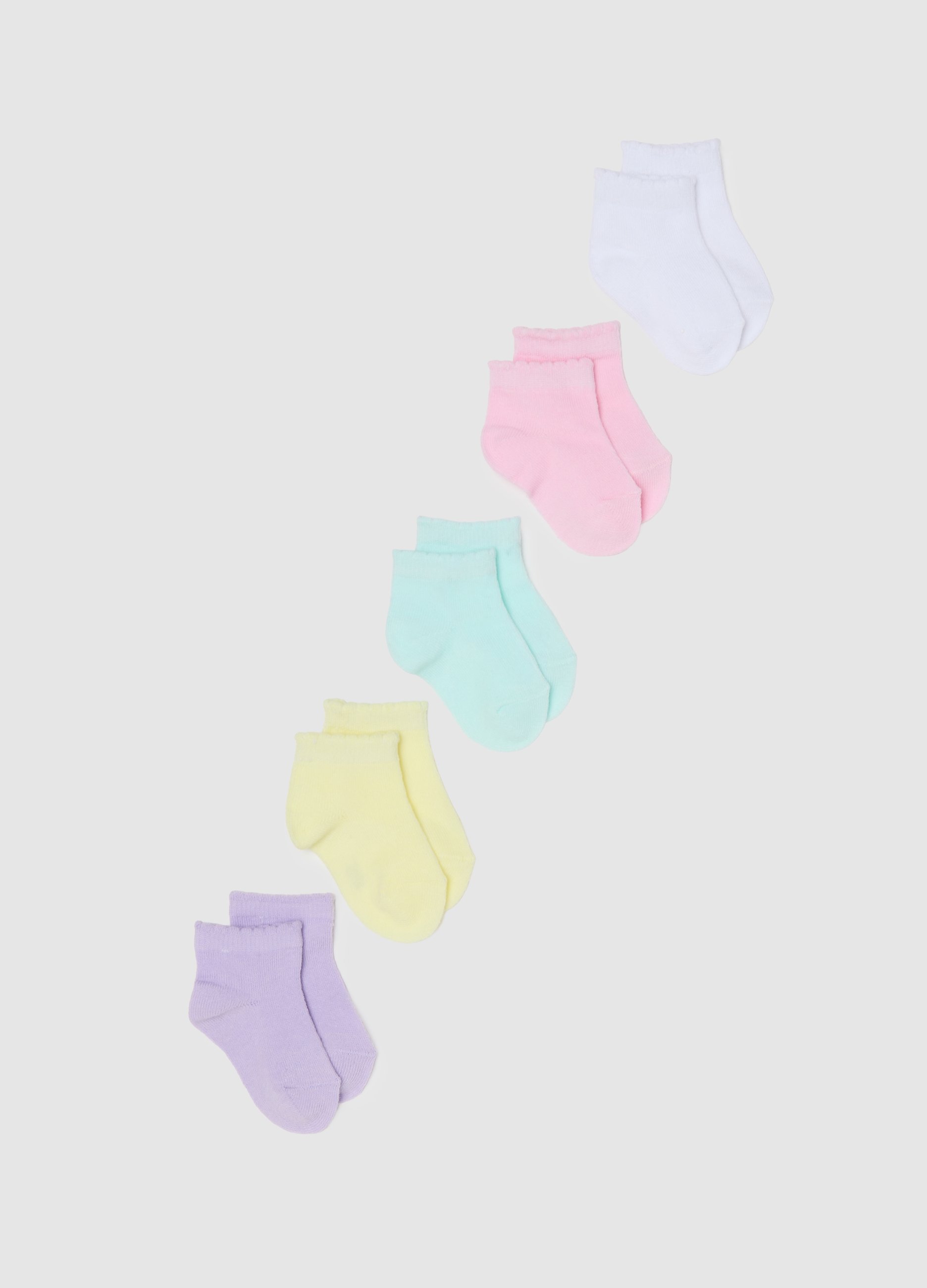 FAGOTTINO, Multipack De Calcetines Cortos Cómodos En Mezcla De Algodón Multicolor Para Bebés Niñas, Niña, Pink/White, Talla: 12-18