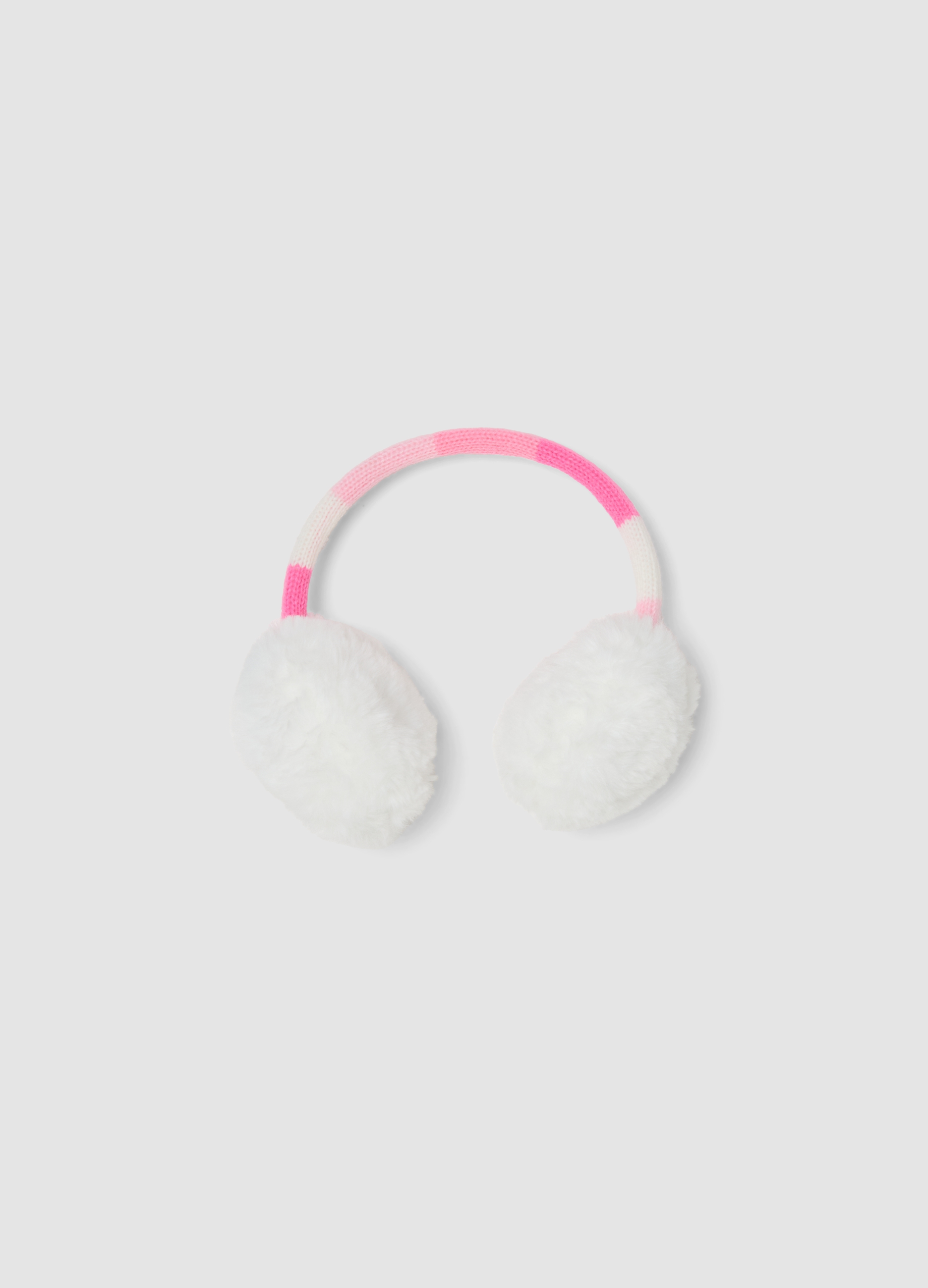LOVE THERAPY, Copriorecchie Bianchi Con Dettagli Rosa, Bambina, Bianco, Taglia: ONE SIZE