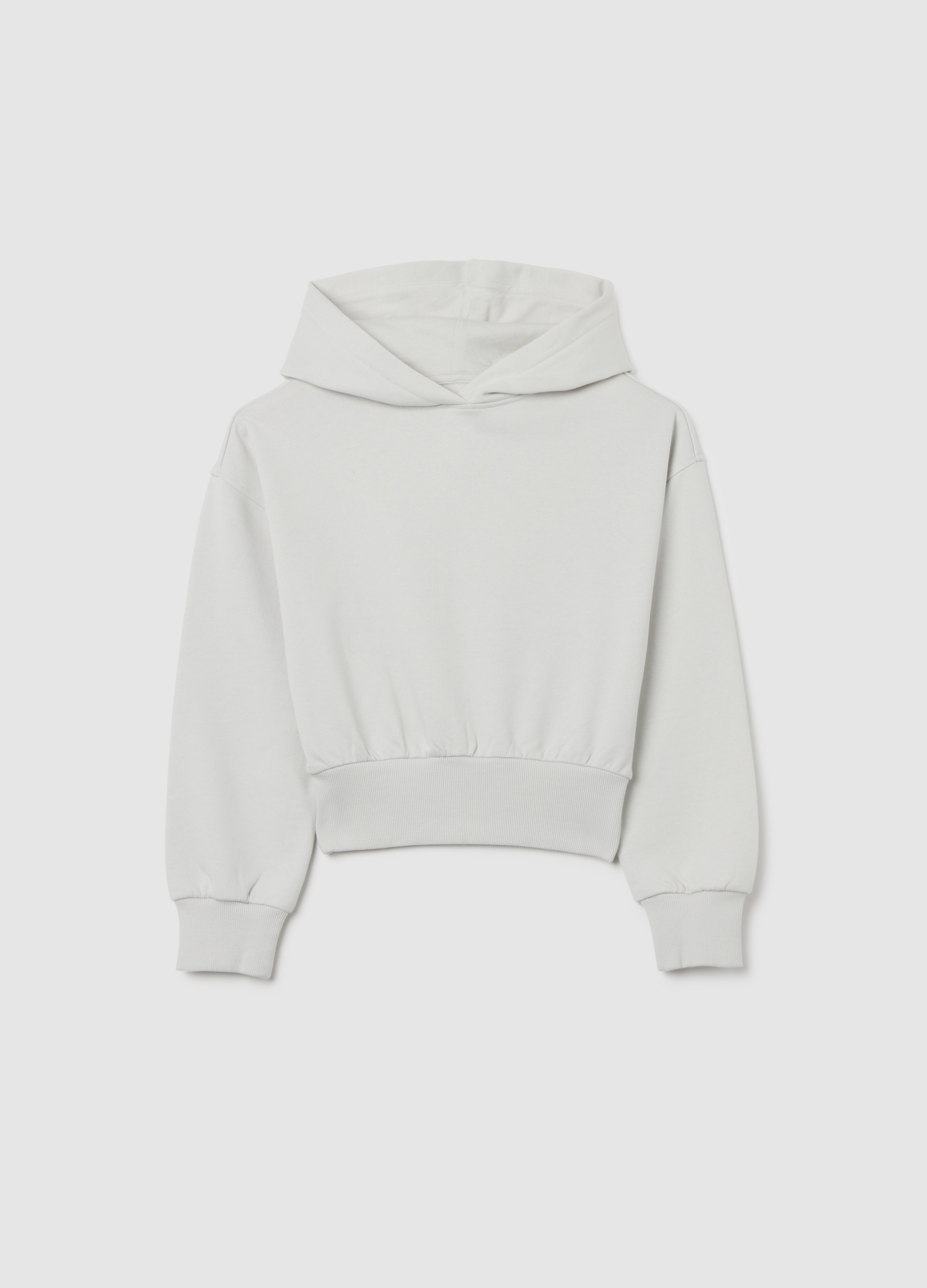 Sudadera Blanca De Niña En Puro Algodón Con Corte Regular, Niña, Blanco óptico, Talla: 10-11