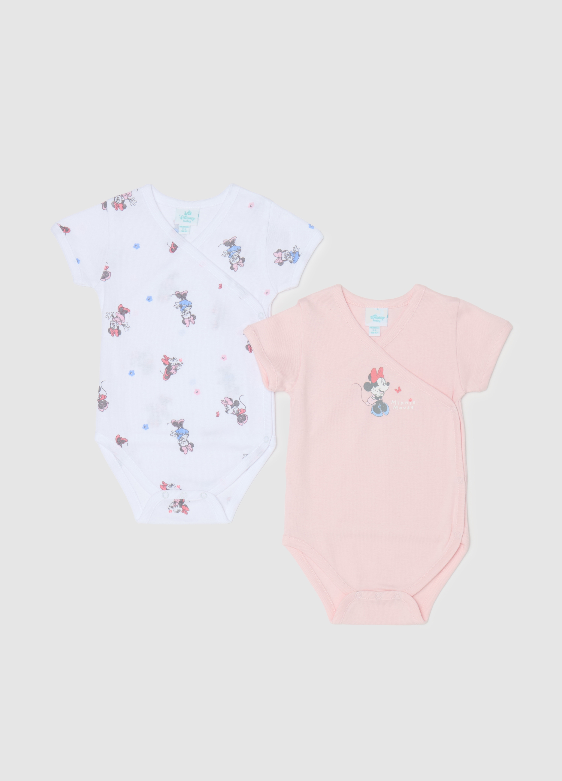 OVS, Bipack Body In Cotone Con Stampa Minnie, Neonata, Multicolor, Taglia: 0-1