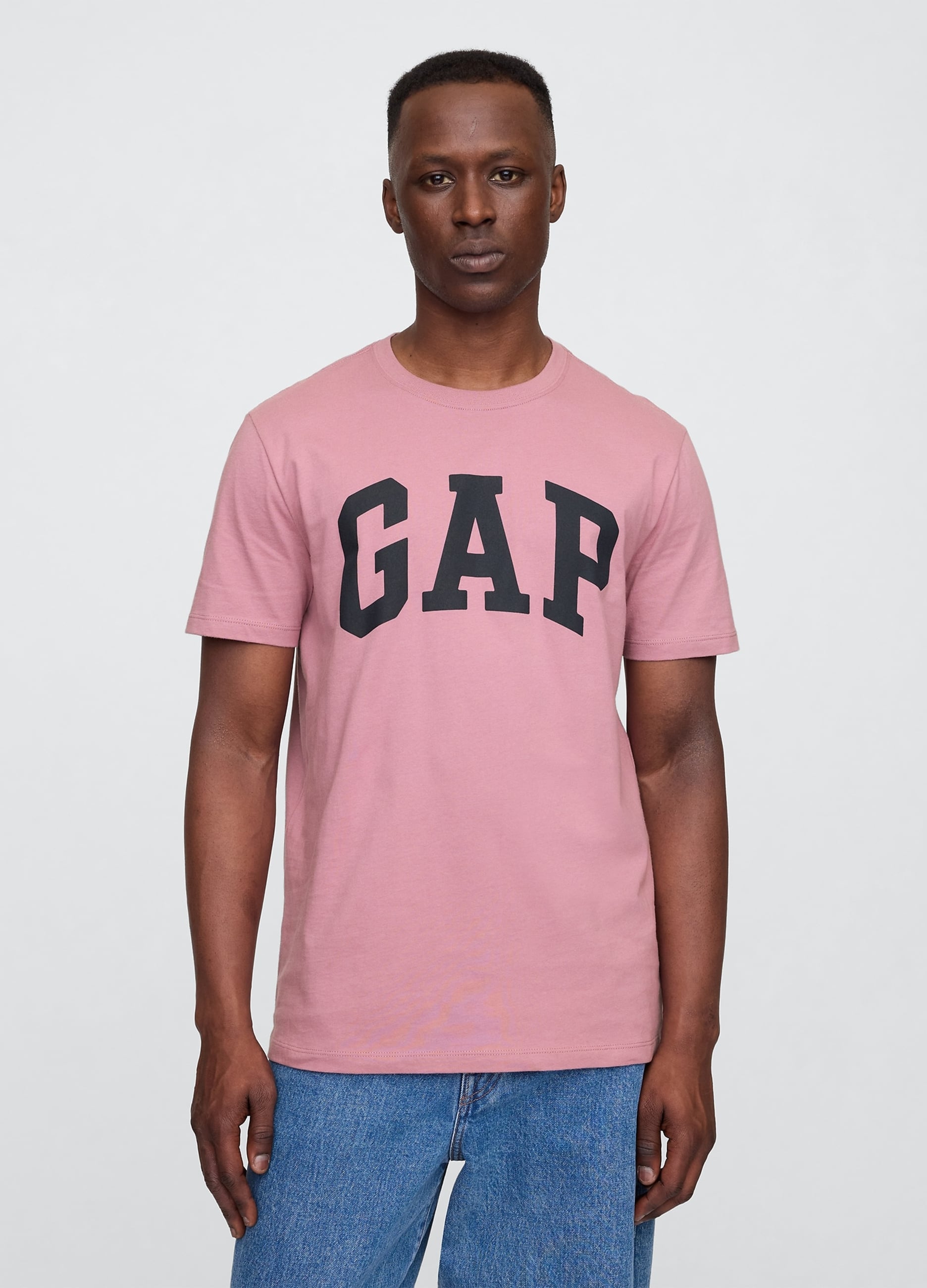 GAP, T-shirt In Cotone Con Logo Gap, Uomo, Rosa, Taglia: M
