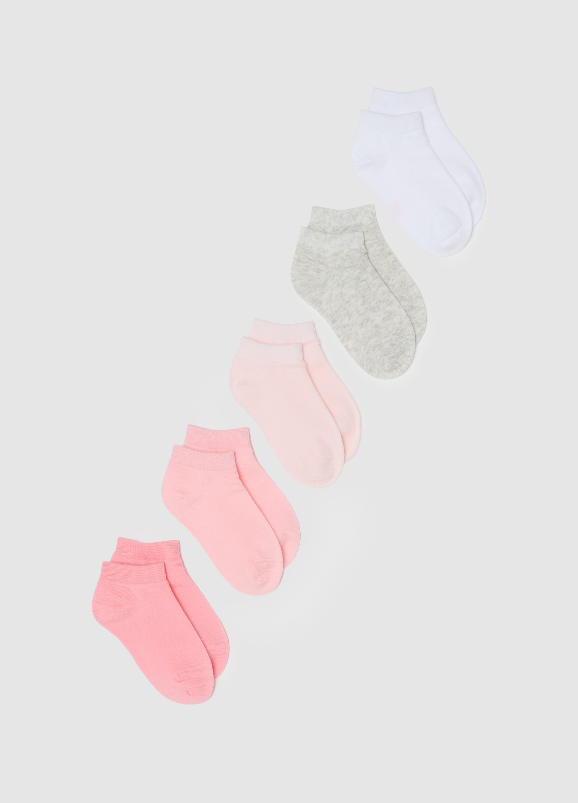 OVS KIDS, Multipack Calze Corte In Cotone Multicolor Da Bambina, Multicolor, Taglia: 25/27