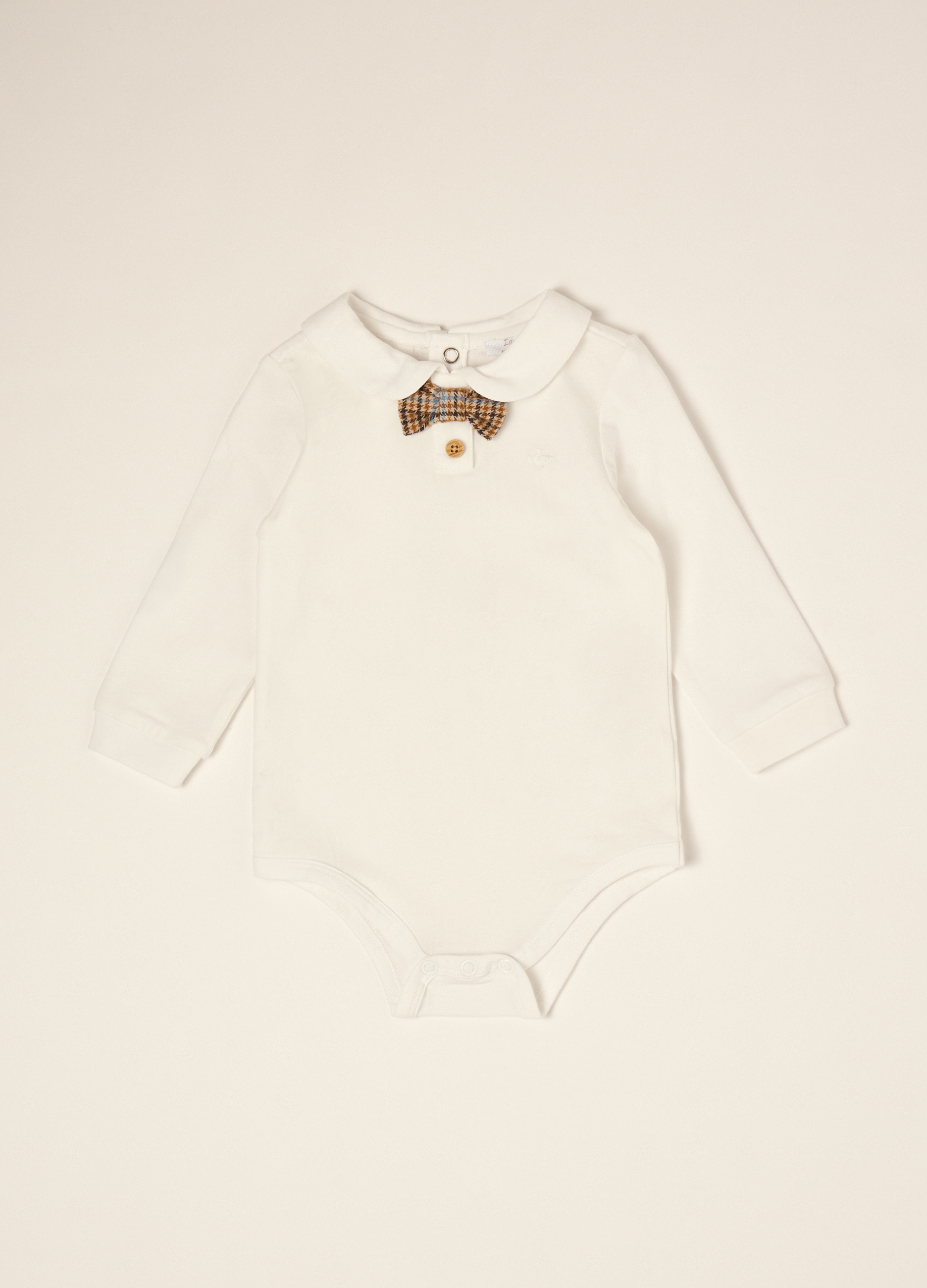 IANA, Body Bianco In Cotone Organico Elasticizzato Con Fiocco, Neonato, Bianco, Taglia: 3