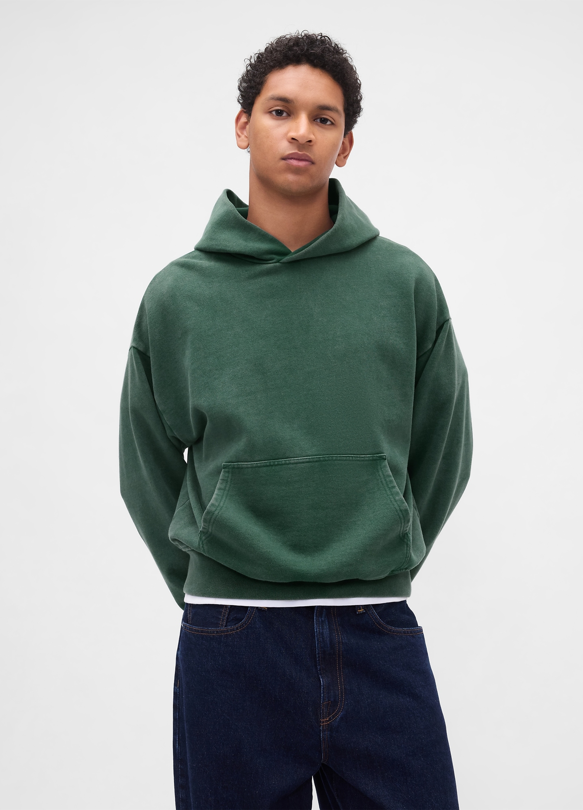 GAP, Felpa Con Cappuccio, Uomo, Verde, Taglia: M