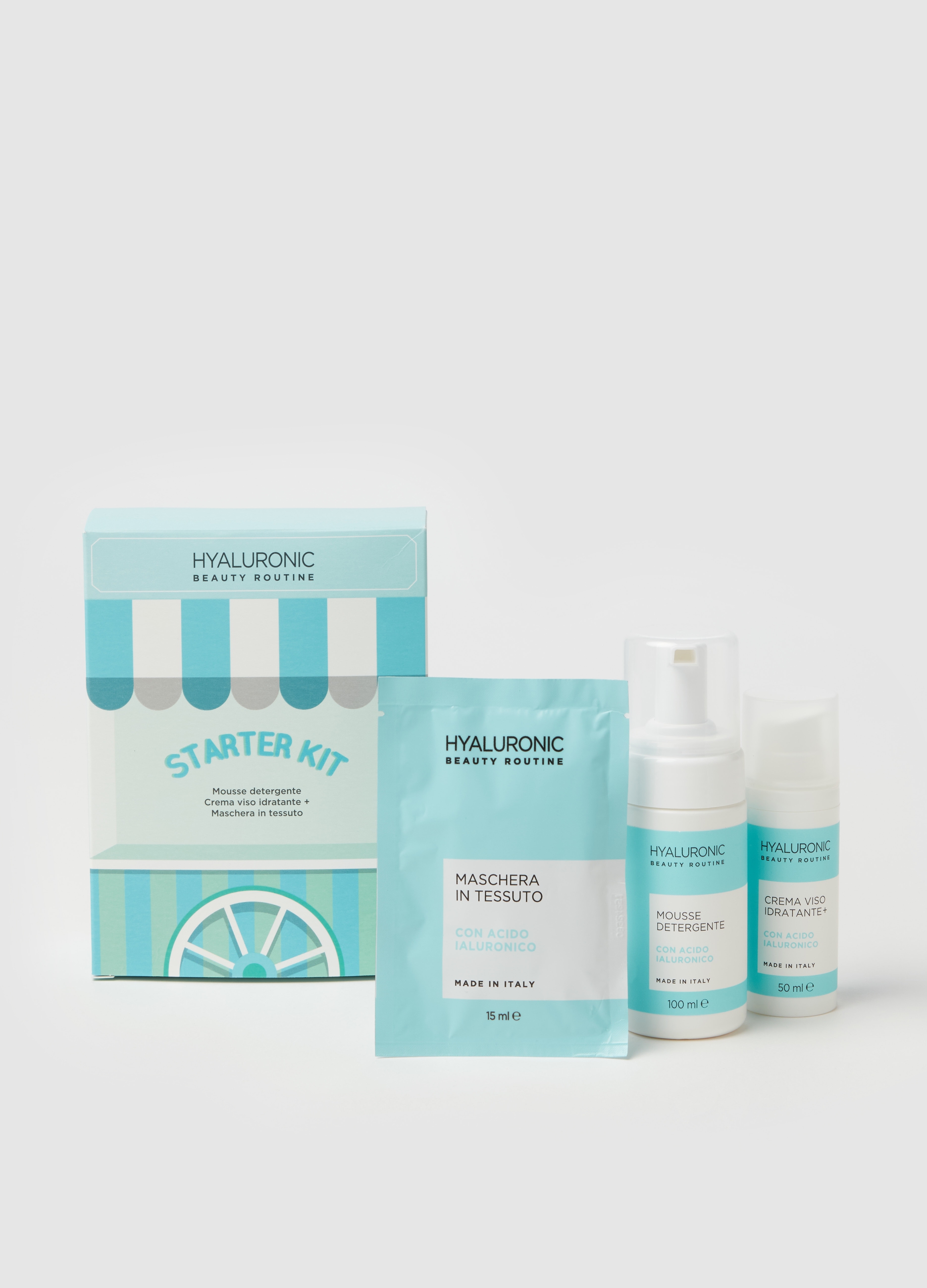 BEAUTY ROUTINE, Starter Kit Beauty Routine All'acido Ialuronico, Donna, Azzurro, Taglia: FASUL