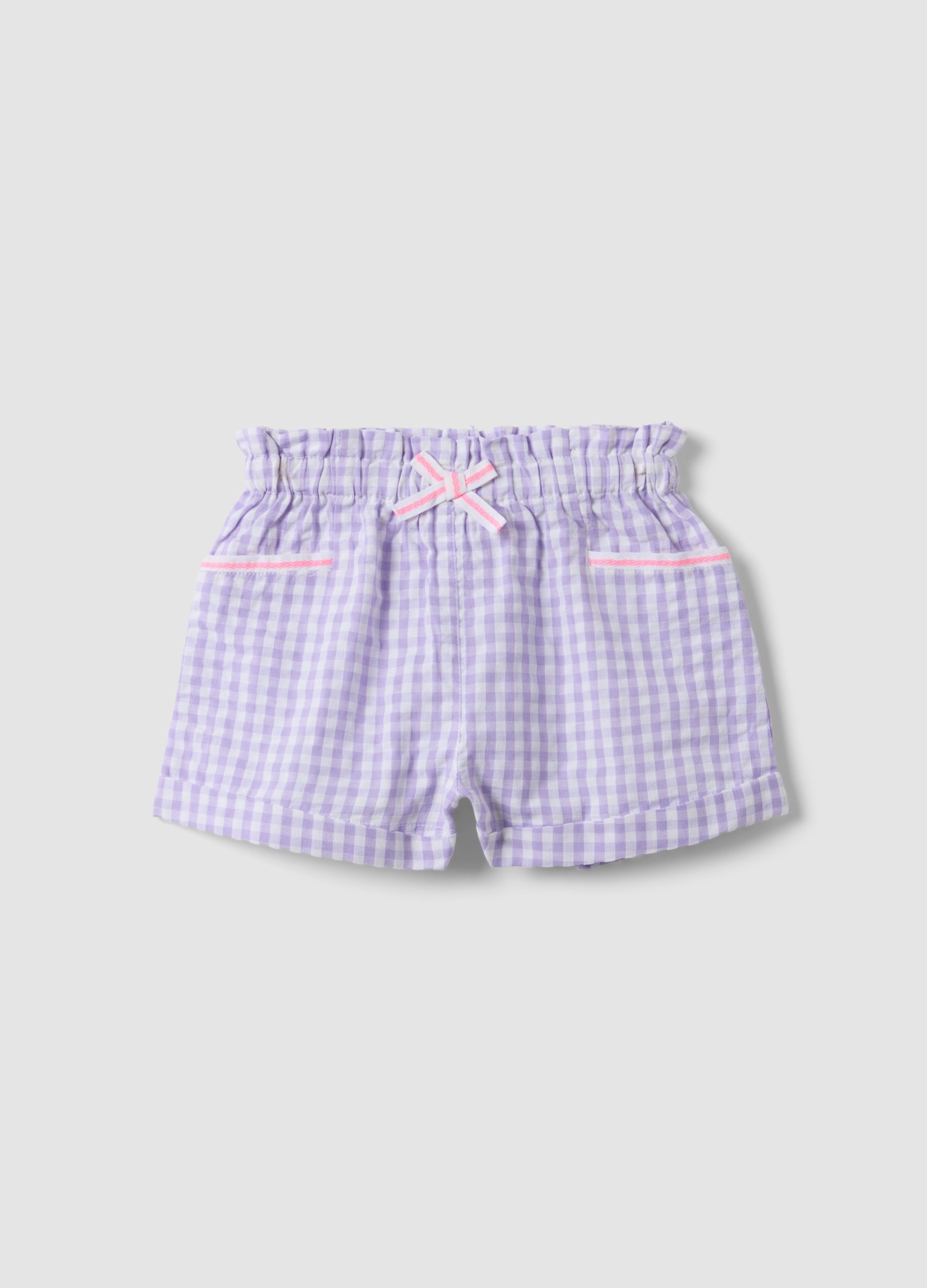 FAGOTTINO, Shorts Morados De Algodón Puro, Niña, Morado, Talla: 18-24