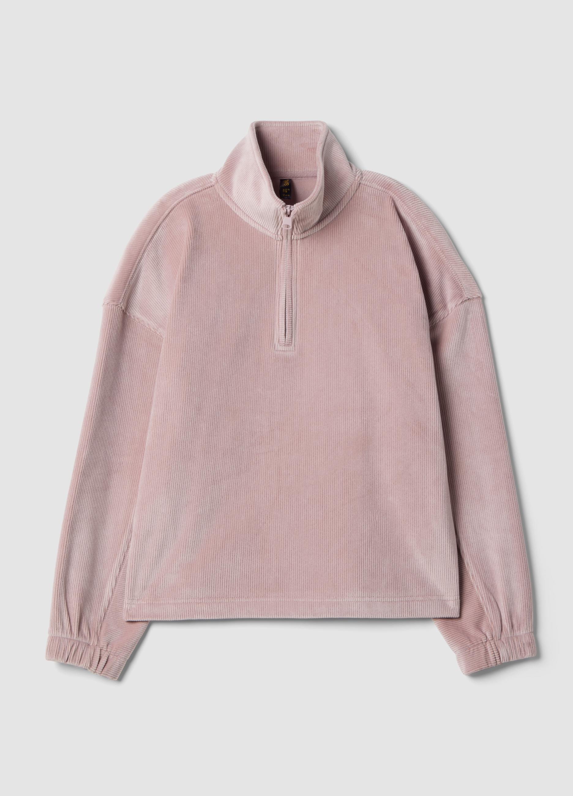 OVS, Maglia Rosa In Tessuto Elasticizzato Con Collo Serafino, Donna, Rosa, Taglia: L