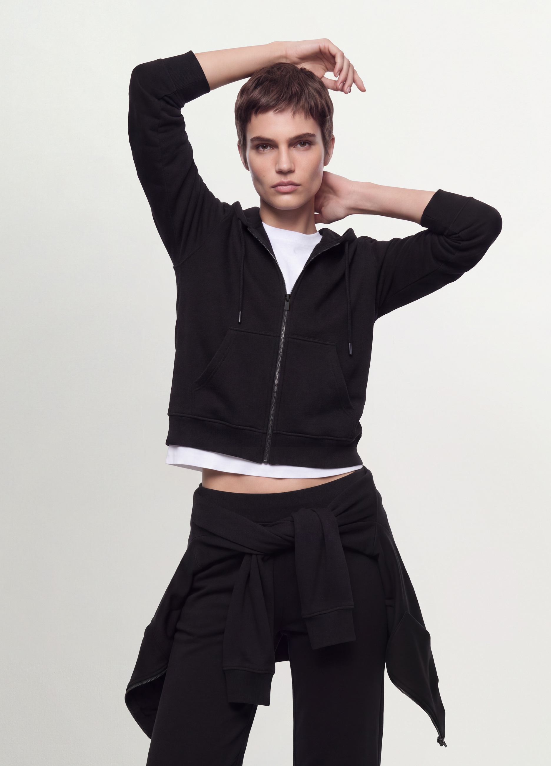 OVS, Felpa Nera In Misto Cotone Con Cappuccio Regular Fit, Donna, Nero, Taglia: XL