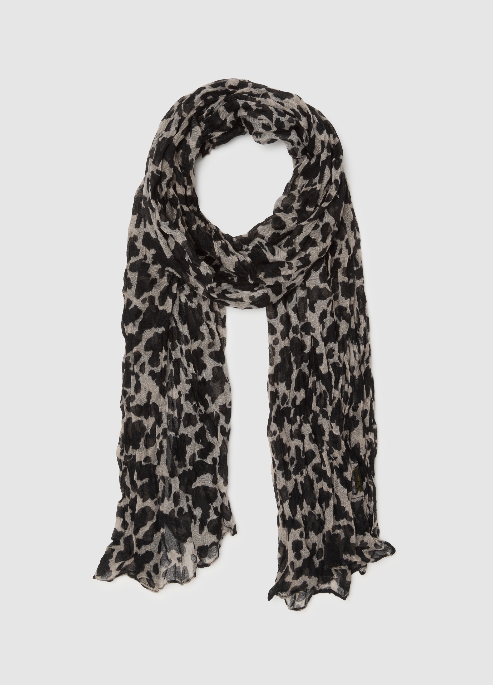 OVS, Sciarpa Con Stampa Leopardata, Donna, Multicolor, Taglia: ONE SIZE