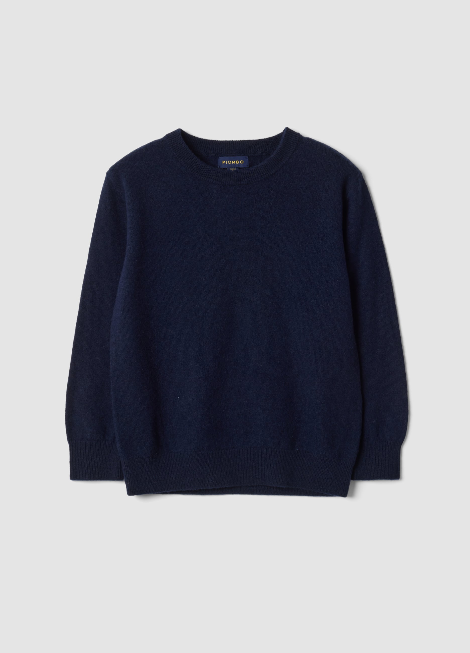 PIOMBO KIDS, Maglia Blu In Pura Lana A Maniche Lunghe Regular Fit, Bambino, Blu, Taglia: 8