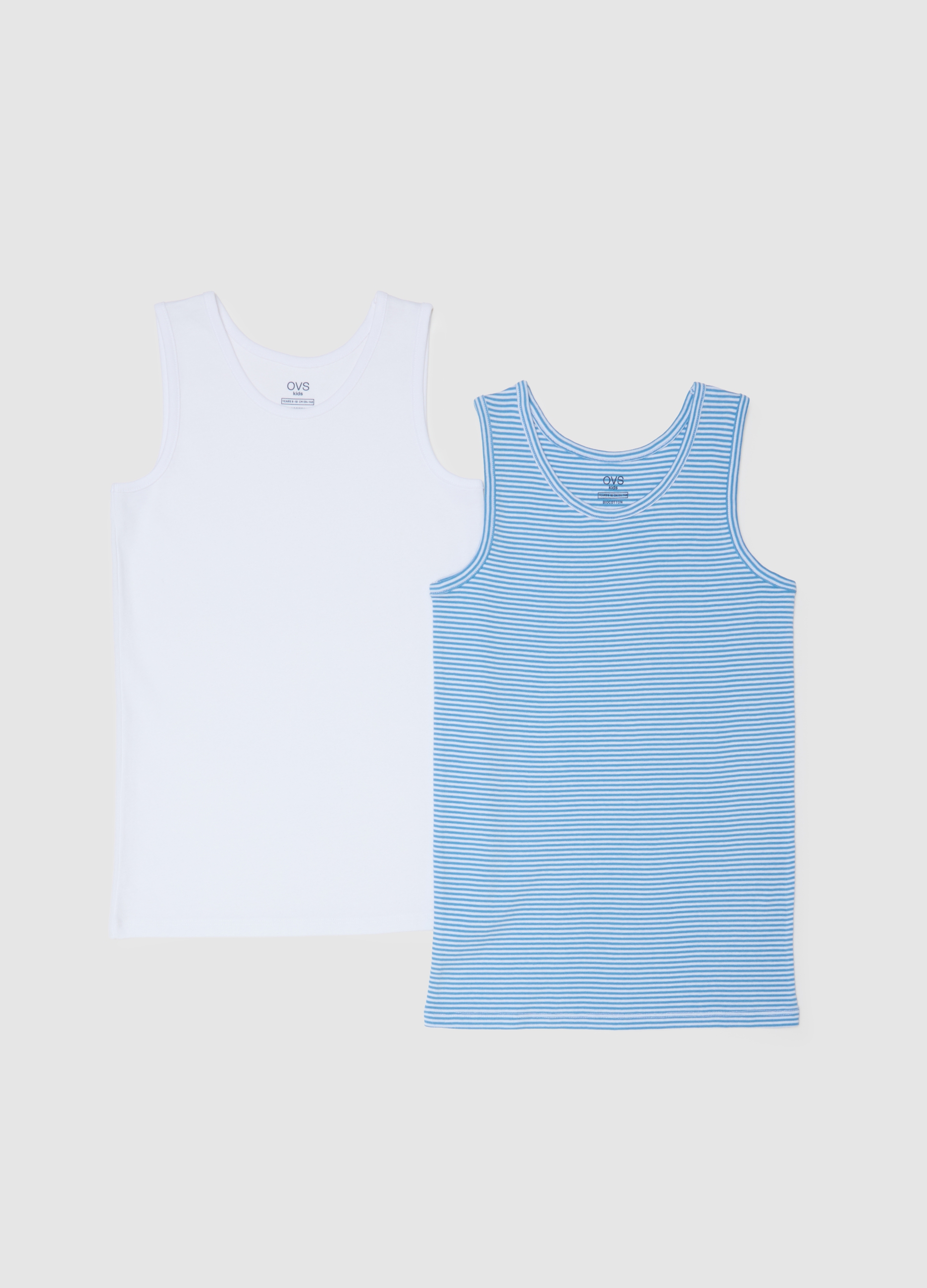 OVS KIDS, Conjunto De Dos Camisetas Para Niños En Algodón Puro Multicolor Ajuste Regular, Niño, Blanco hielo, Talla: 3-4